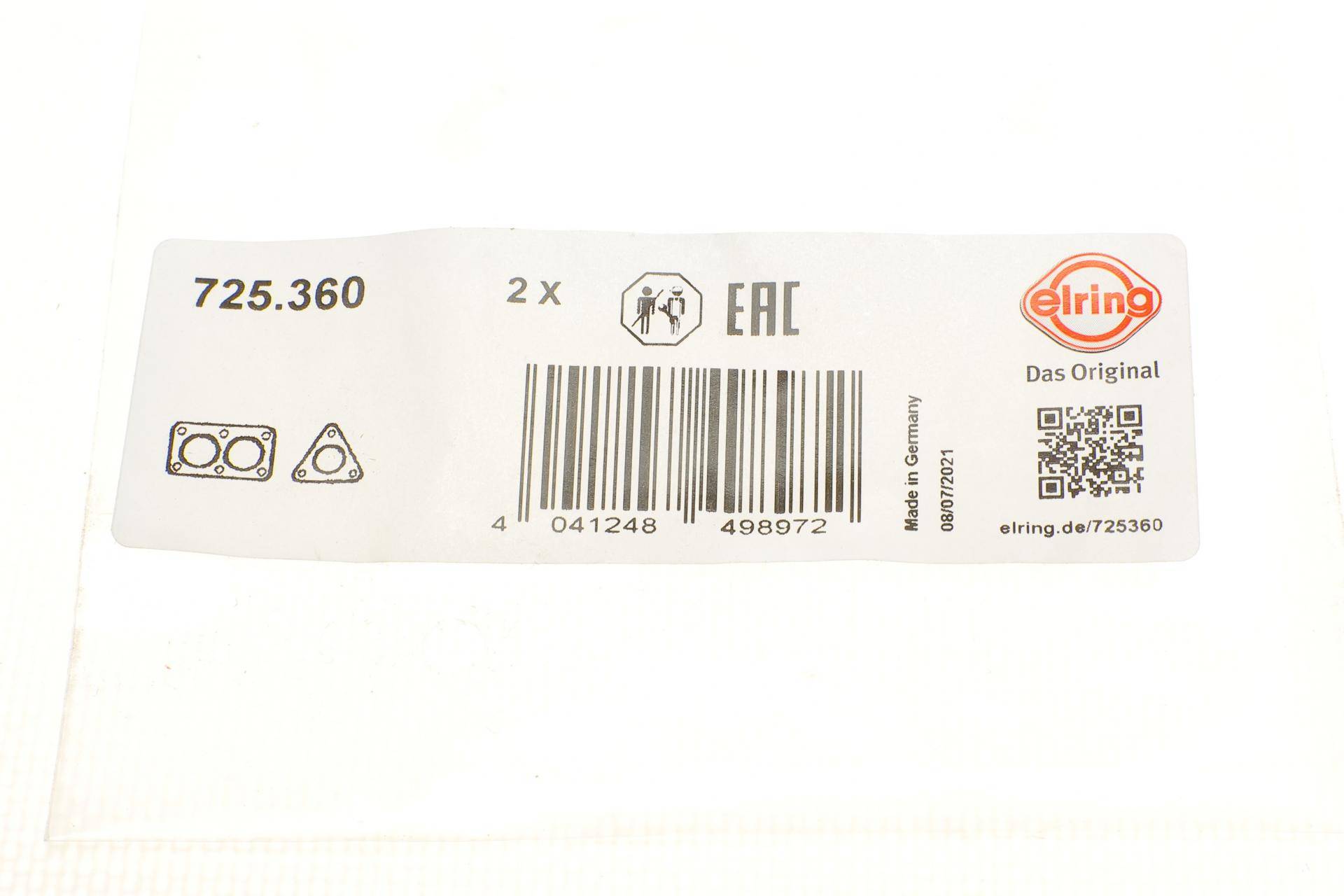 Прокладка труби вихлопної BMW 3 (E90)/7 (F01-F04)/X6 (F16/F86) 06-19 N54 B30