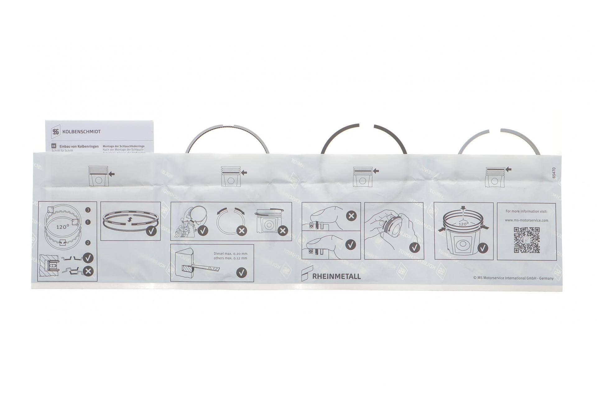 Кільця поршневі Fiat Punto/Fiorino 1.3D 07- (69.60mm/STD) (1.5-1.5-2)