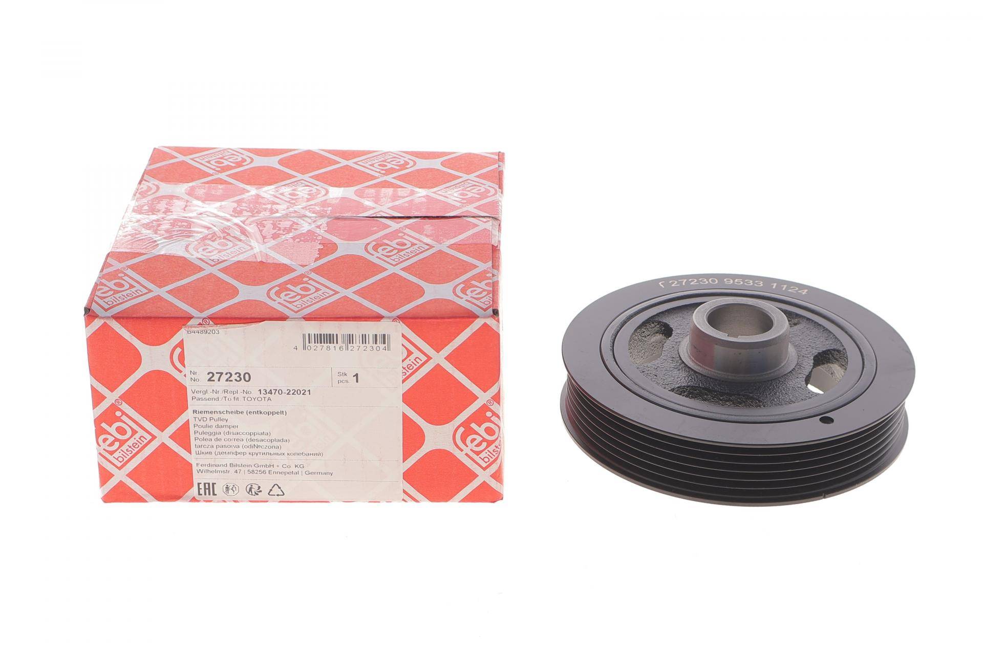 Шків колінвалу Toyota Rav4 1.8-2.0/2.0D 00-05 (6PK)