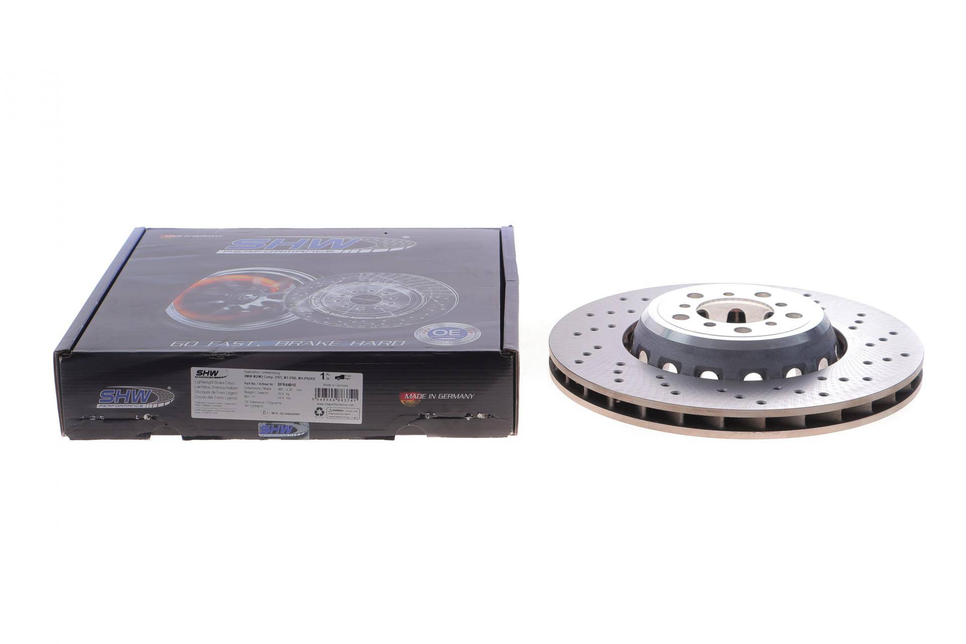 Диск гальмівний (передній) BMW M3 (F30/F80) 14-18 (380x30) (R) (з покриттям) (з отворами) (вент)