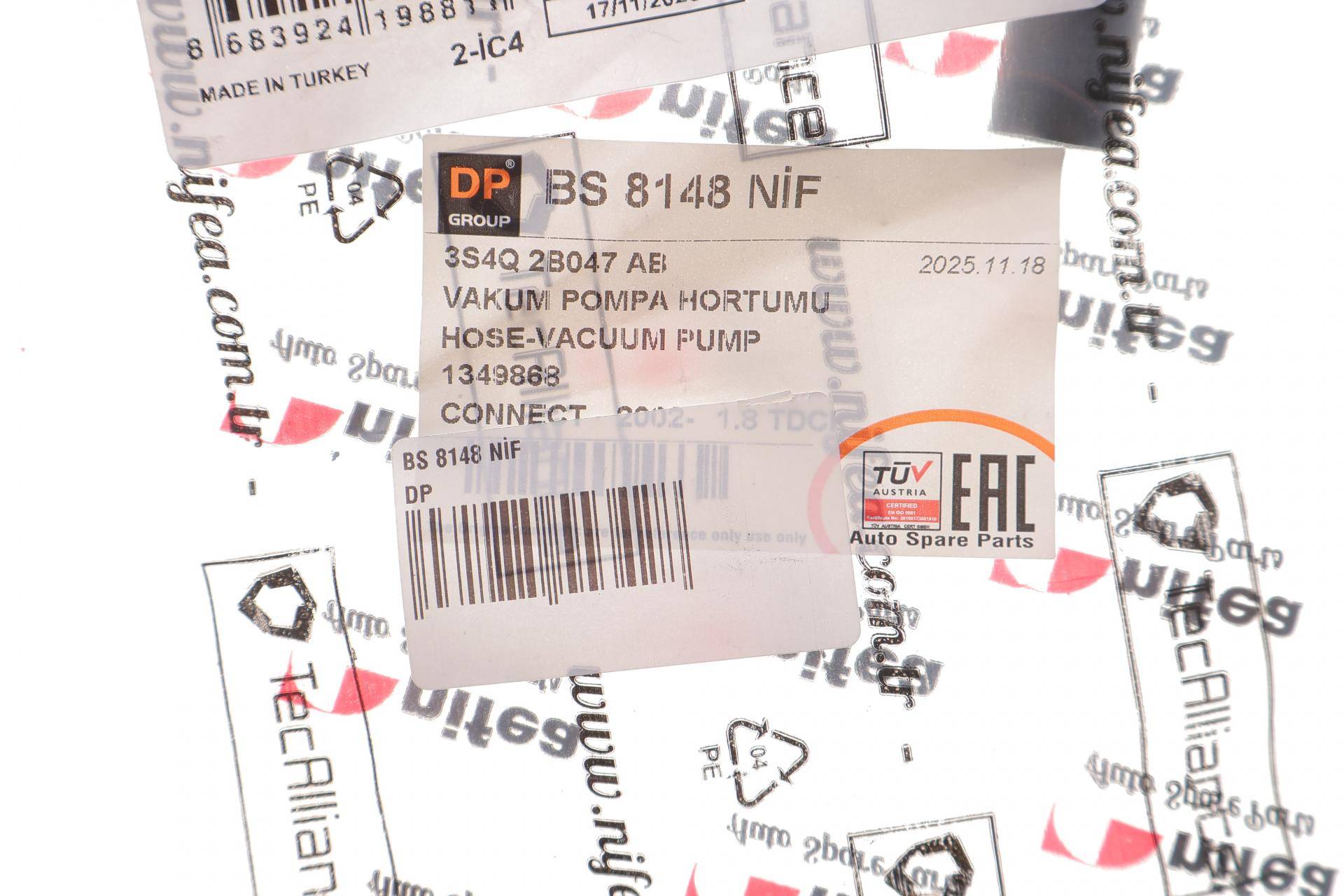 Патрубок насосу вакуумного Ford Connect 1.8 TDI-TDCi 02-