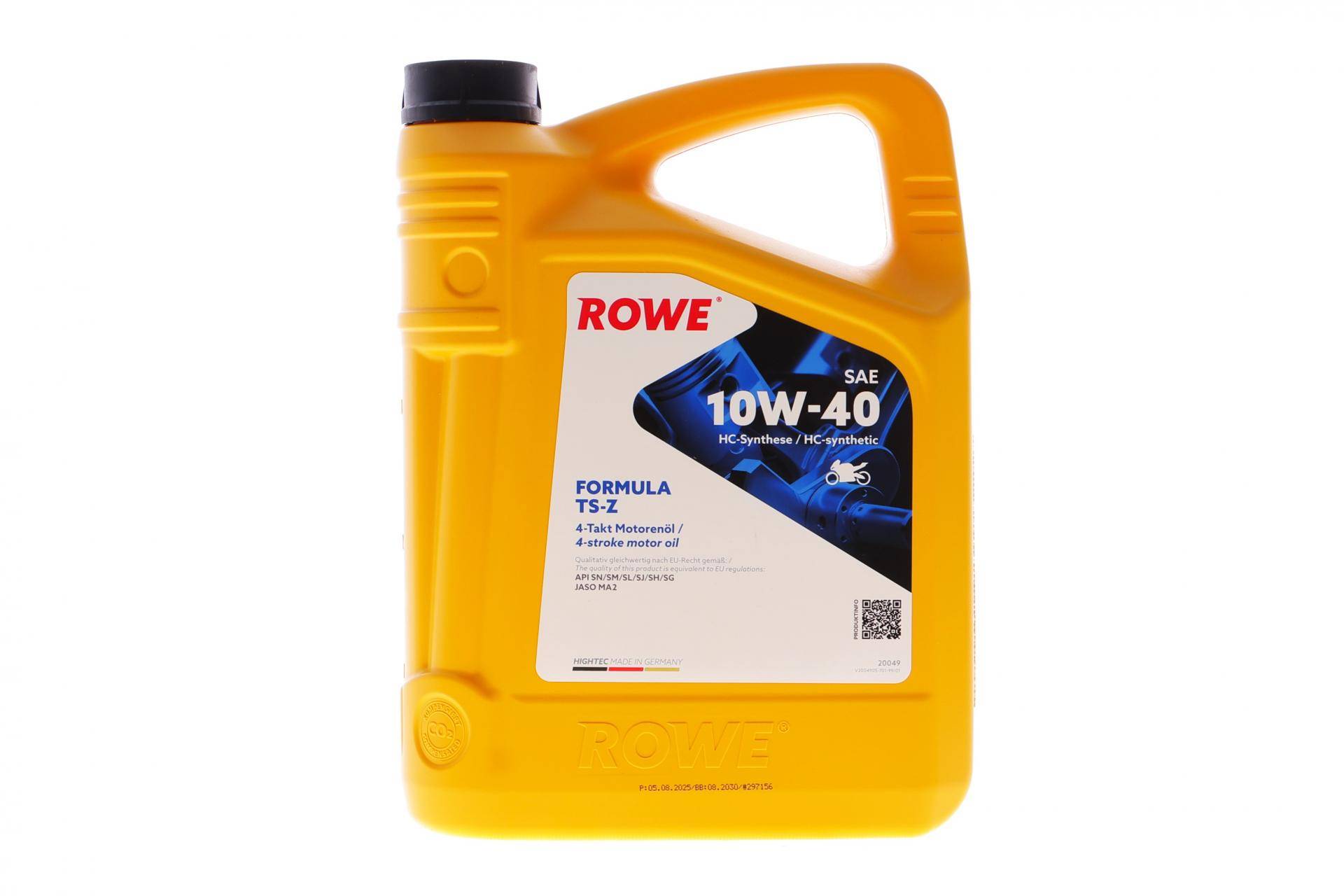 Олива 10W40 HIGHTEC FORMULA TS-Z (4L) (JASO MA2/API SN/SM/SL/SJ/SH/SG)