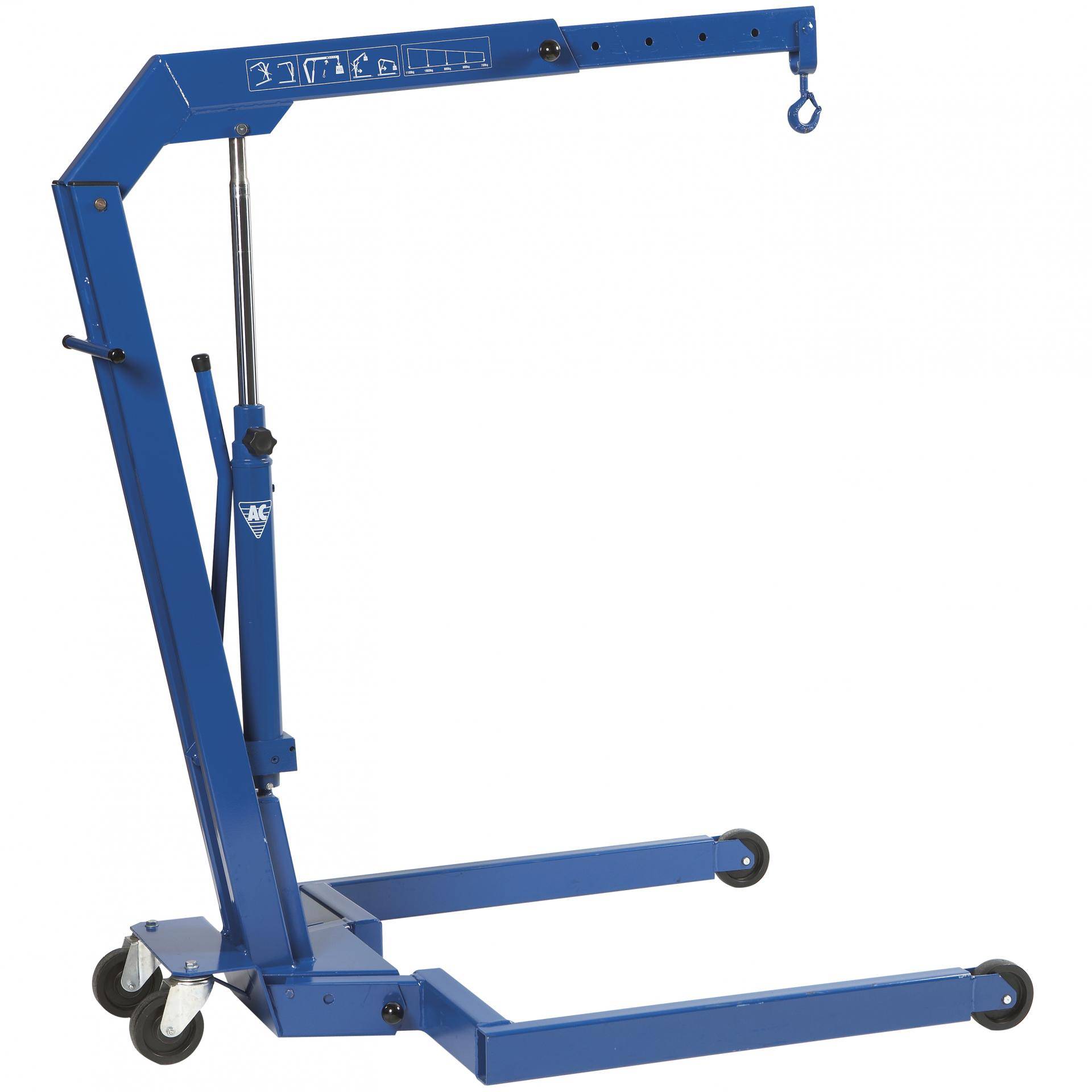 Кран гідравлічний підкатний складаний 550 kg h=2340mm/b=1095mm