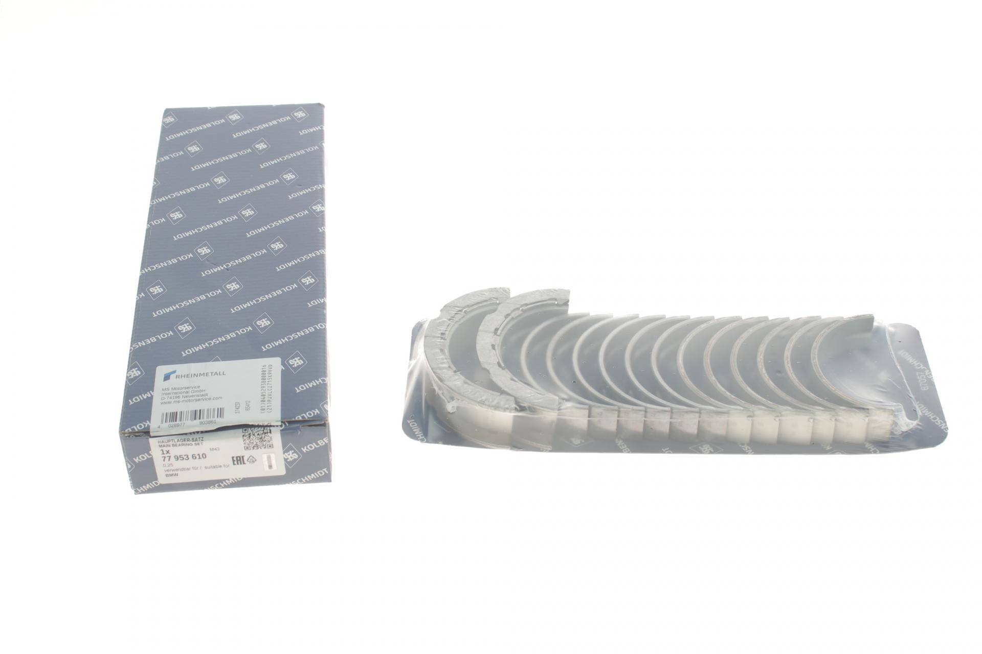 Вкладиші корінні BMW 3 (F30/F80)/5 (F10)/X5 (F15/F85)/X6 (F16/F86) 11-19 N57 D30 (+0.25)