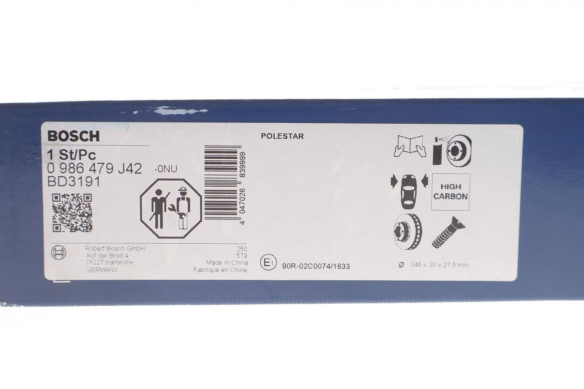 Диск гальмівний (передній) Volvo S60 III/S90 II/V60 II/ XC90 II 16- (345x30)