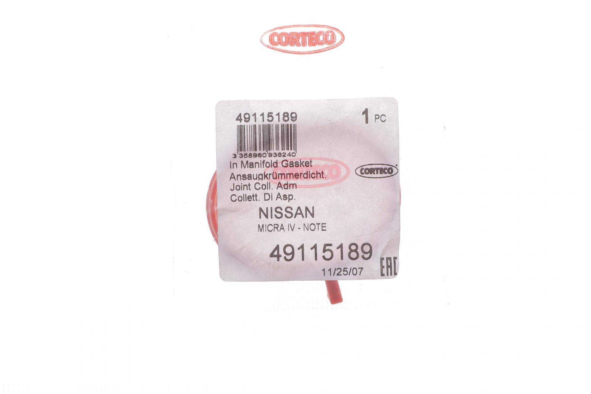 Прокладка колектора впускного Nissan Micra IV 1.2 10-