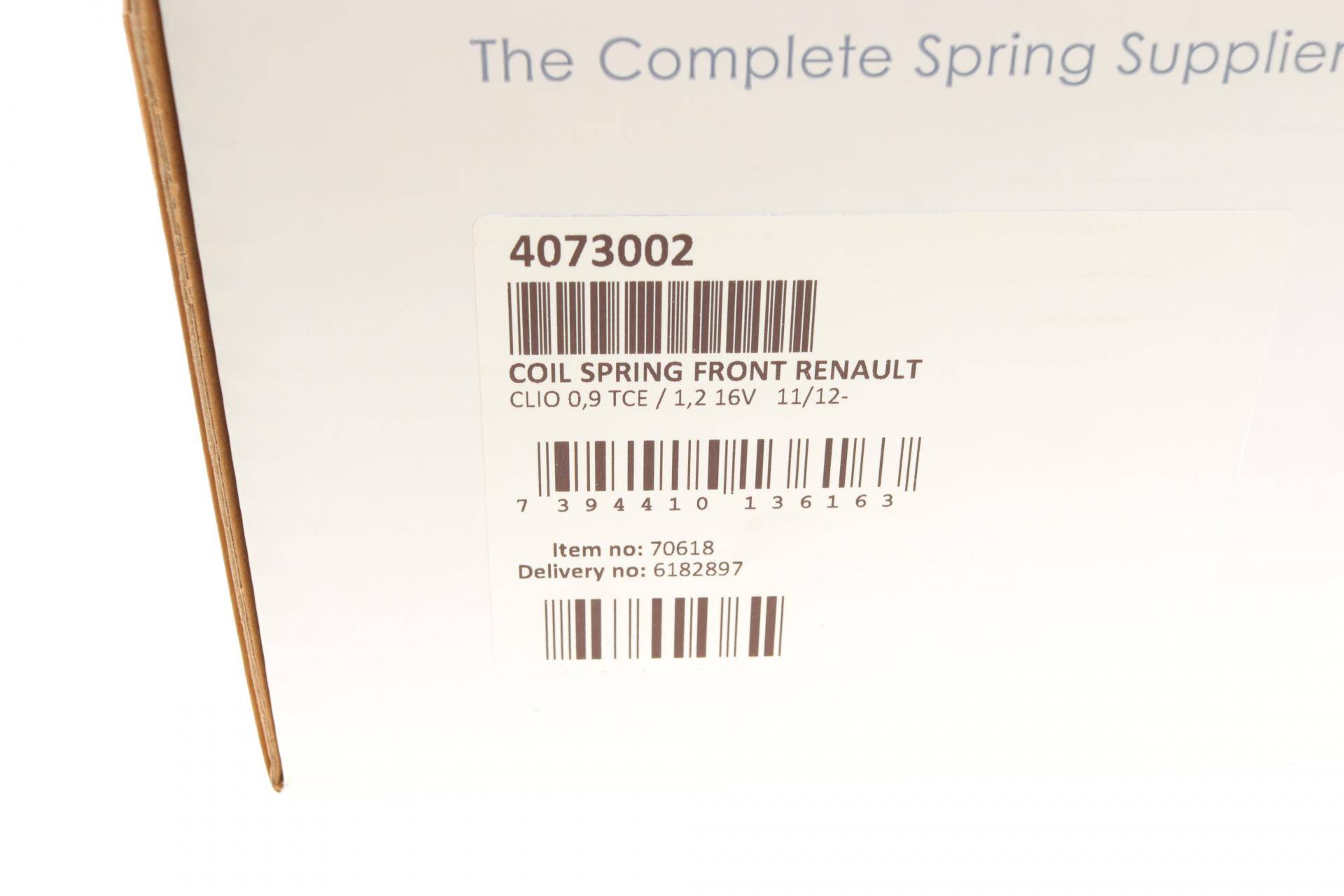 Пружина (передня) Renault Clio 0.9TCe/1.2 16V 12- (нах.зад.частина/універсал)