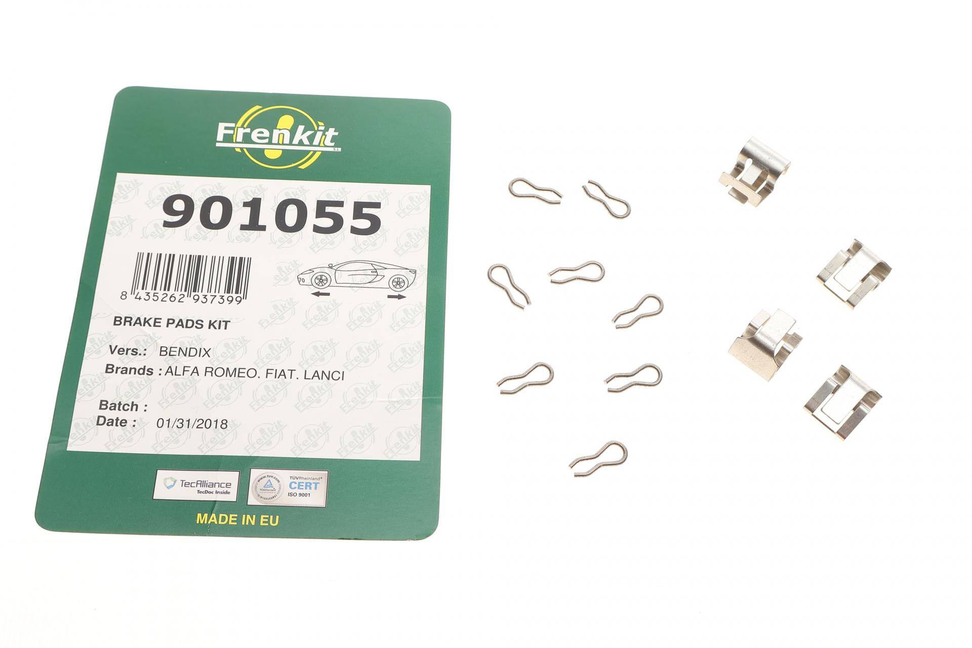 Планка супорта (переднього) прижимна (к-кт) Fiat Panda/Uno -06