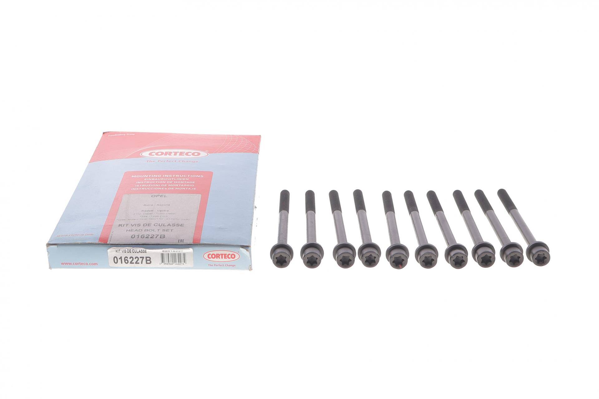 Болти головки (к-кт 10шт.) Opel Astra F/G/Vectra 1.6-1.7D 91-