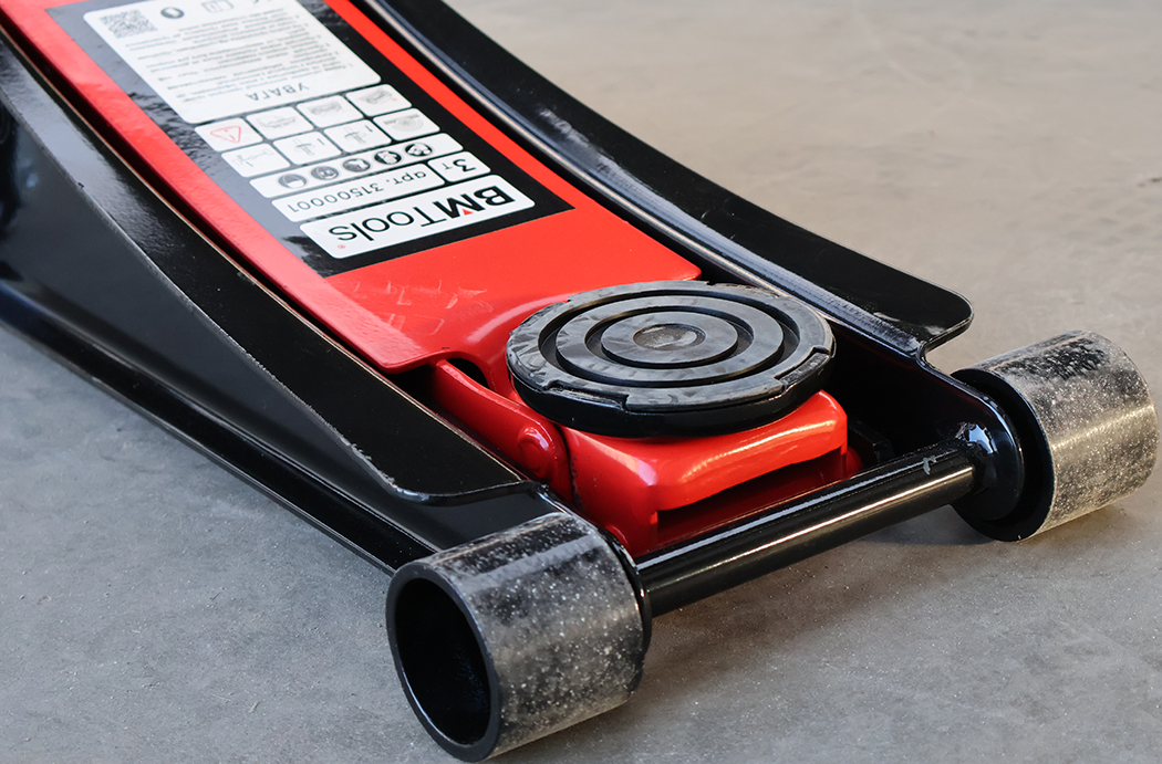 Домкрат підкатний гідравлічний 3 т двопоршневий h=75-510 mm