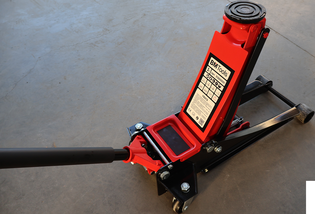 Домкрат підкатний гідравлічний 3 т двопоршневий h=75-510 mm