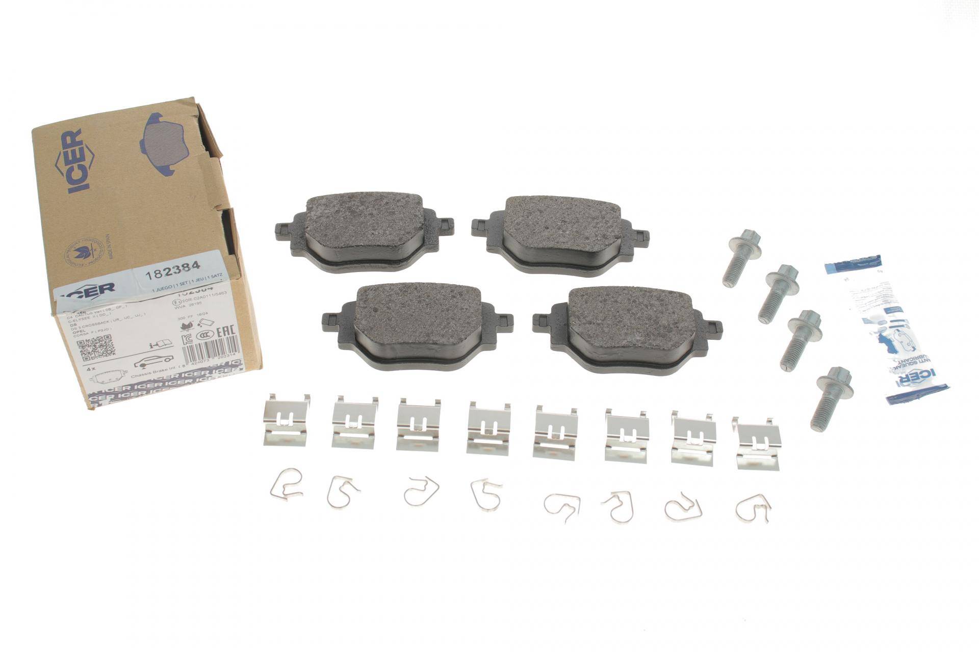 Колодки гальмівні (задні) Citroen C4 Cactus 14-/C-Elysee/Peugeot 301 12-/2008/Opel Corsa F 19-