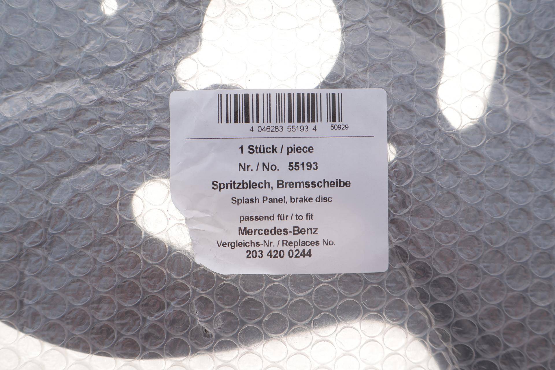 Захист диска гальмівного (переднього) (R) MB C-class (W203) 00-07