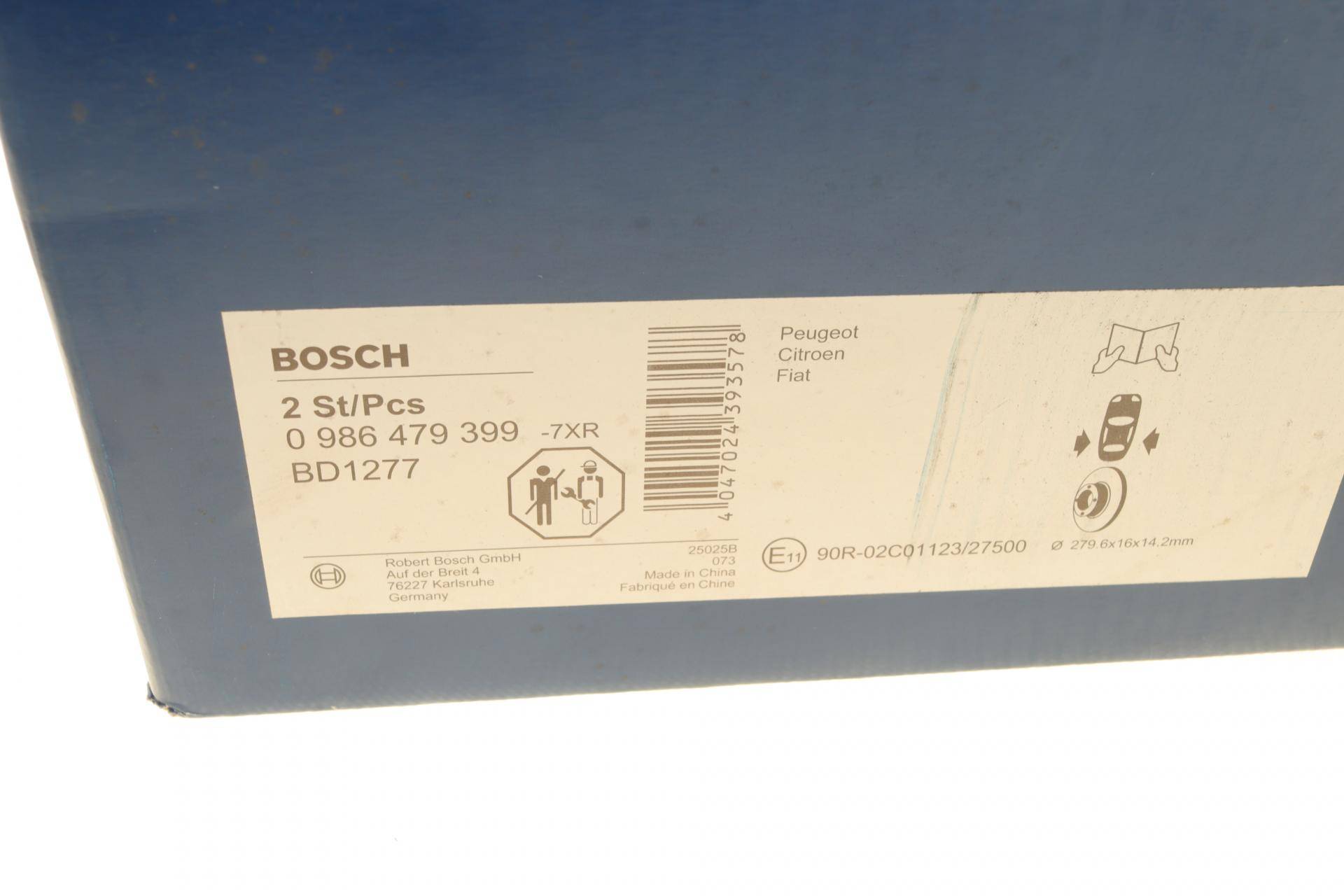 Диск гальмівний (задній) Citroen Jumper/Fiat Ducato/Peugeot Boxer 06- (279,7x16)