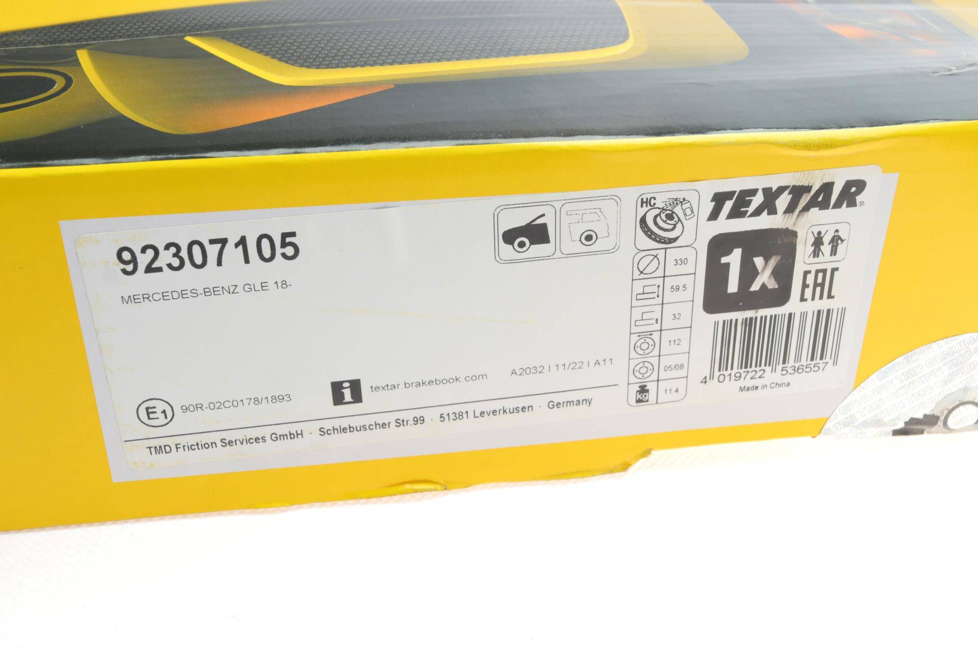 Диск гальмівний (передній) MB GLE (V167) 18- (330x32) PRO+