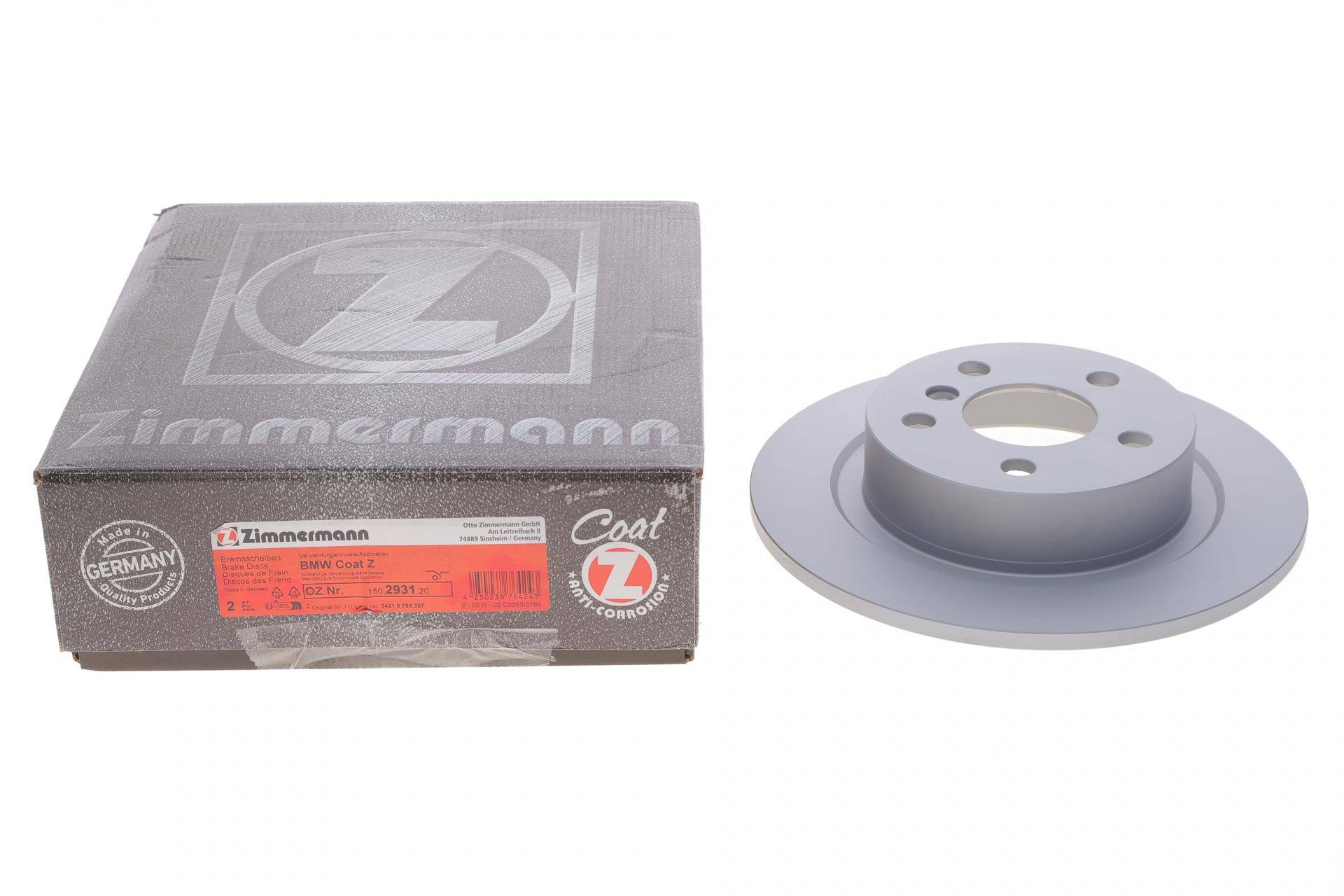 Диск гальмівний (задній) BMW 2 (F44-46)/X1 (F48) /i3 Hybrid 13- (280x10)