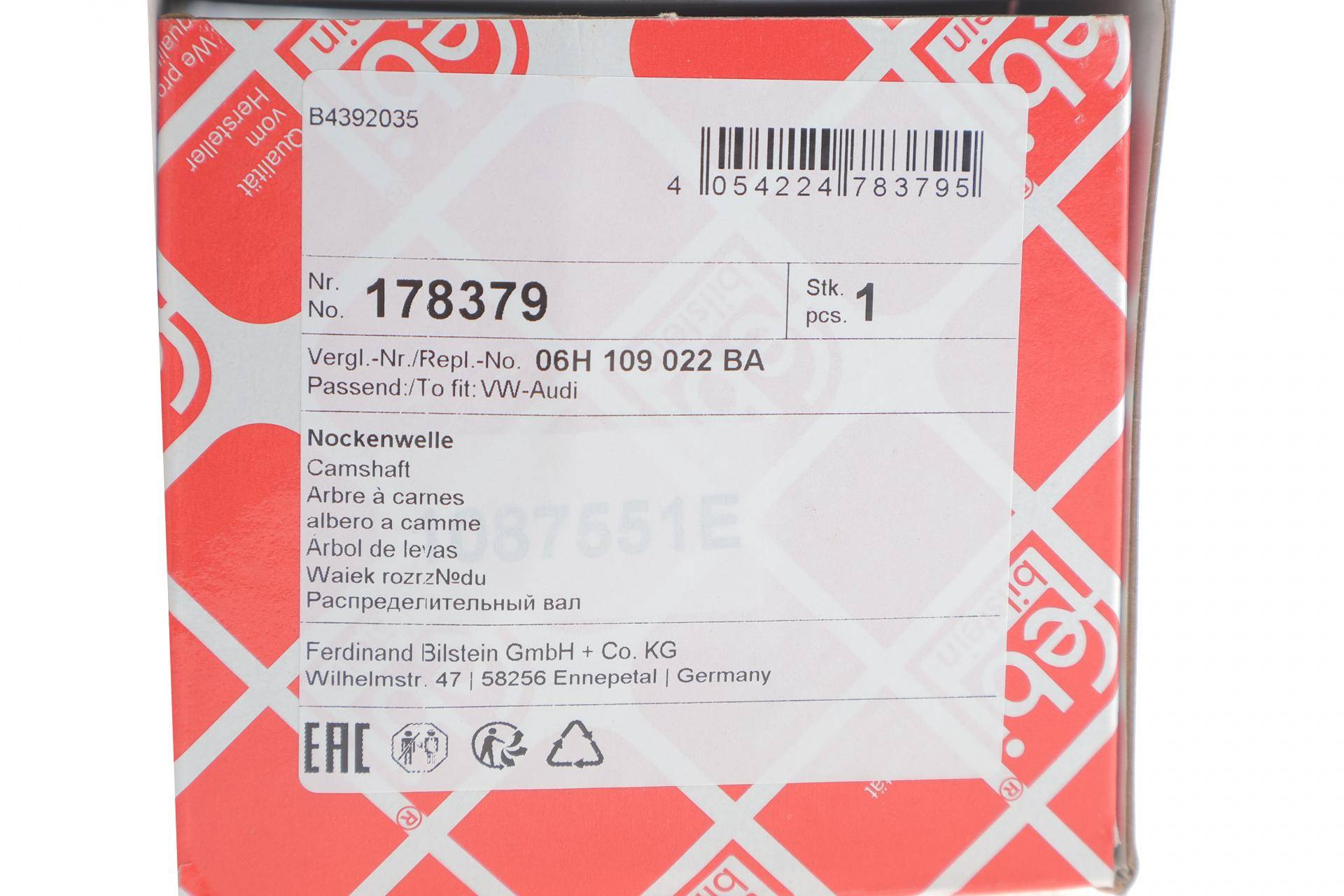 Розподільний вал Skoda Octavia/VW Golf VI/Passat 1.8 TSI 07-14 (сторона випуску)