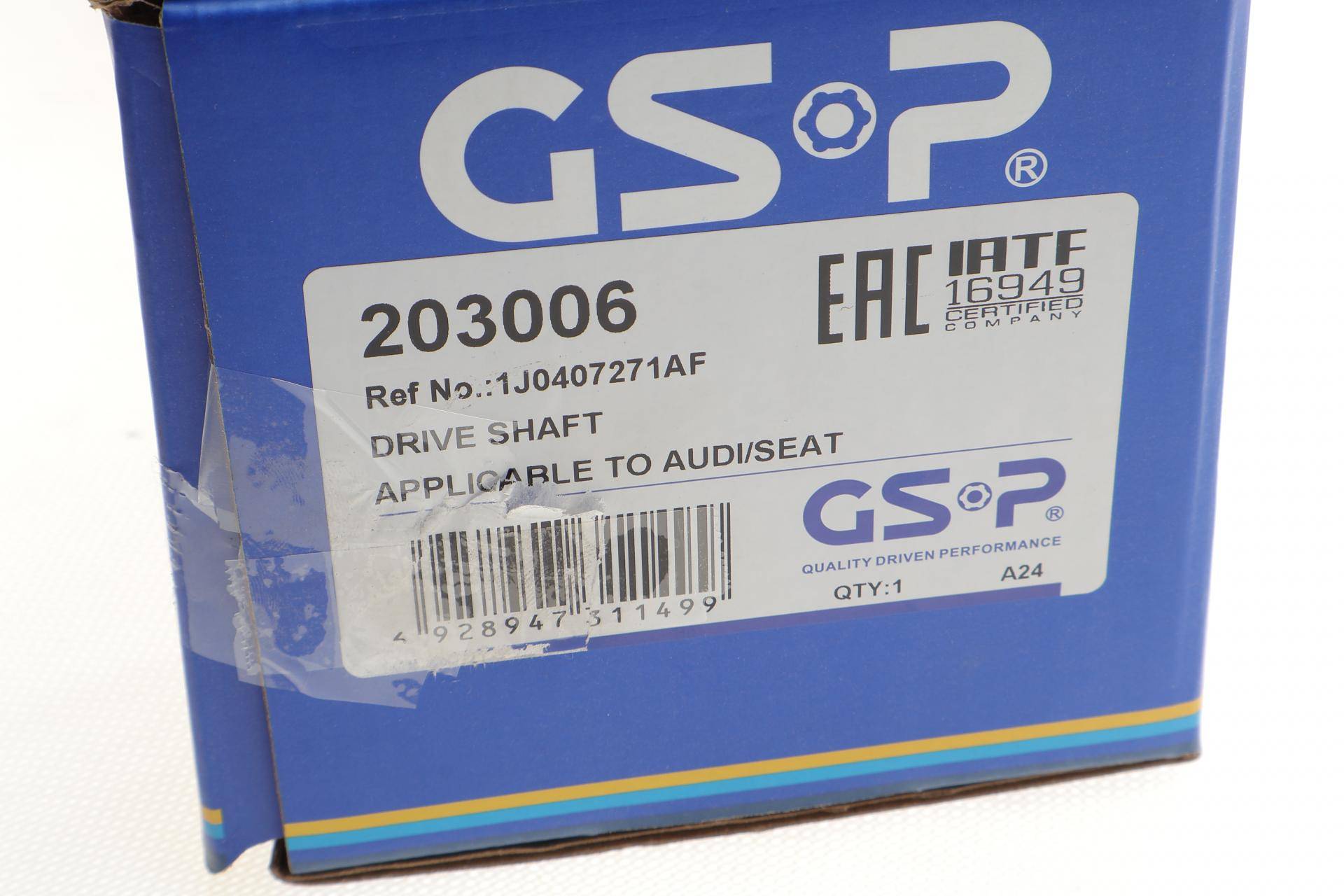 Піввісь (передня) Audi A3/Seat Leon/Skoda Octavia/VW Bora/Golf IV 1.9D 96-10 (L) (36x557)