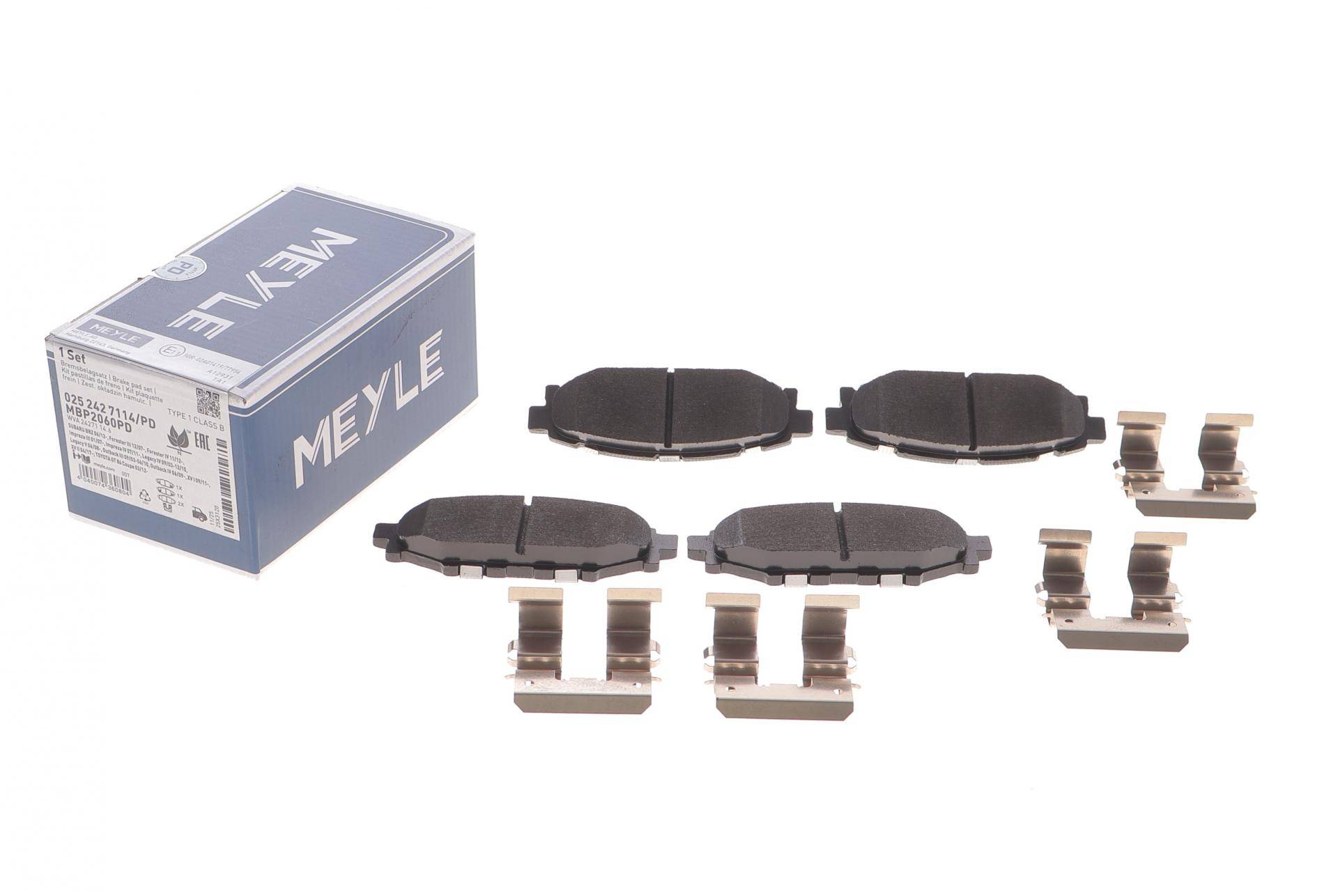 Колодки гальмівні (задні) Subaru Forester/Impreza 08-/Legacy 03-14/Outback 03-/Toyota GT 12-