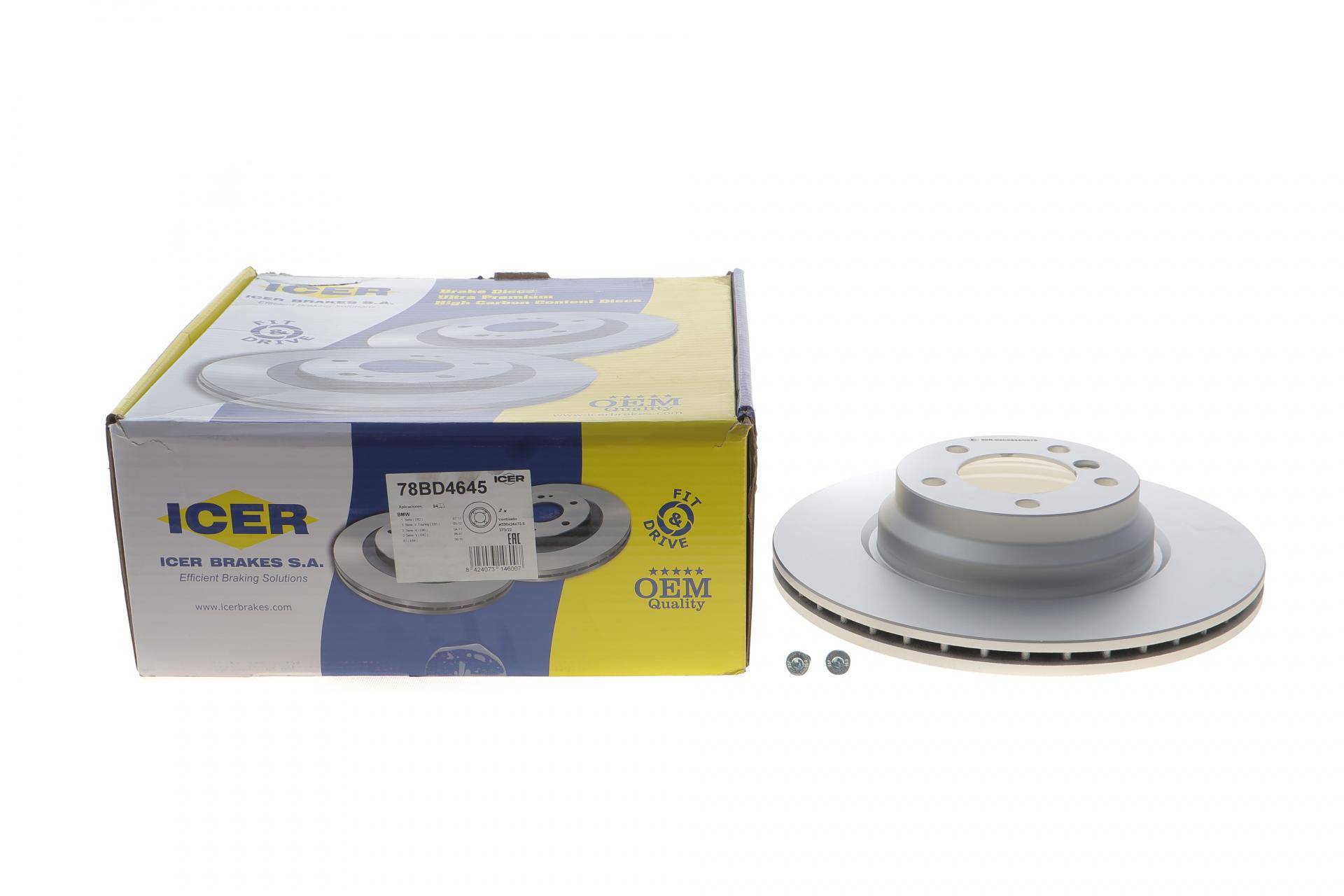 Диск гальмівний (передній) BMW 1 (E81/82/88)/3 (E90-93) 04-13/X1 (E84) 09-15 (330x24)(з покр.)(вент.)