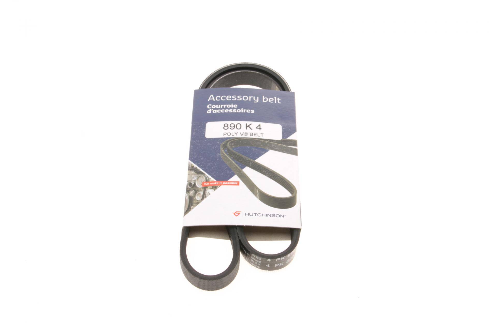 Ремінь генератора Audi/BMW/Fiat/Kia/Mazda (4PK890)