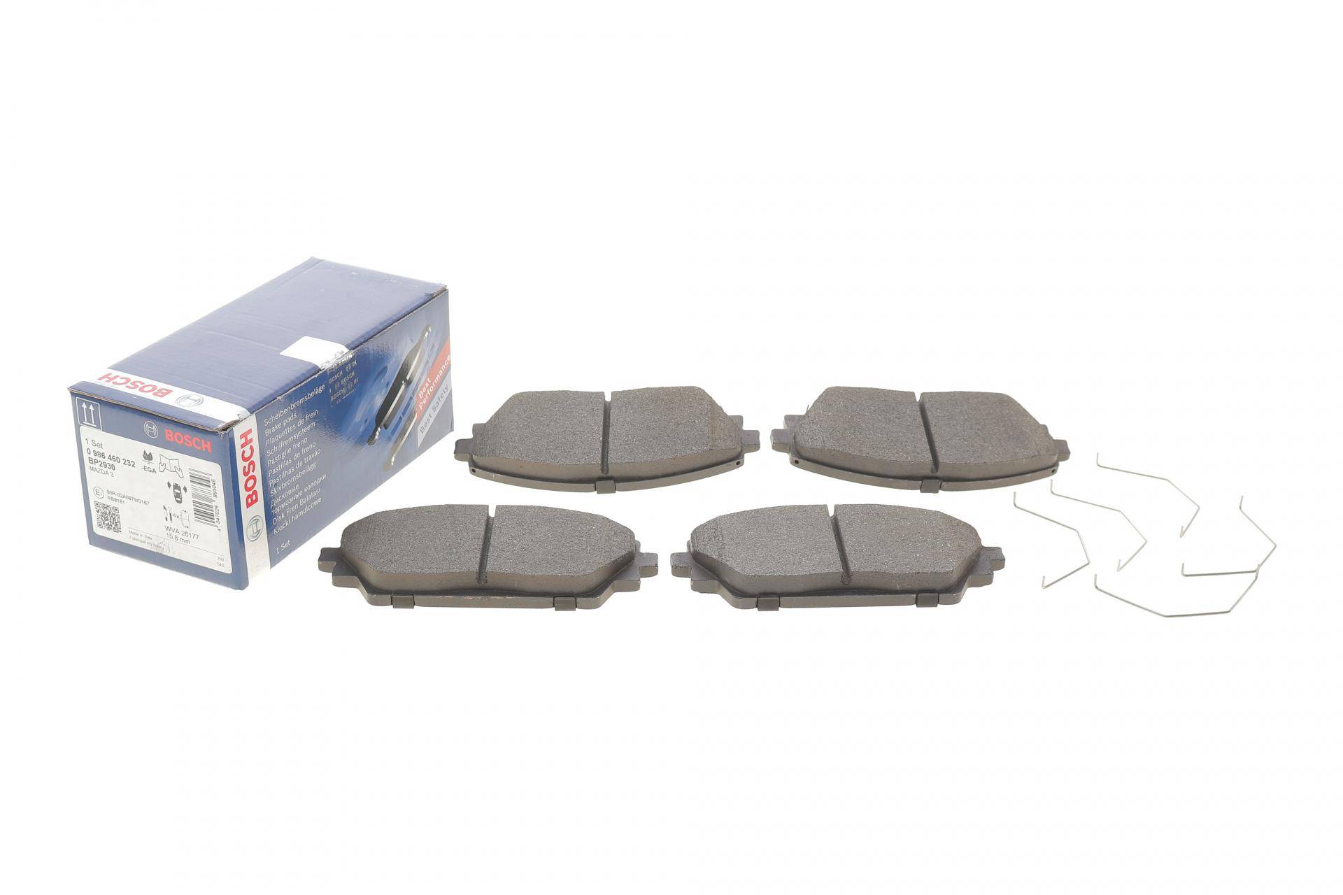 Колодки гальмівні (передні) Mazda 3 19-