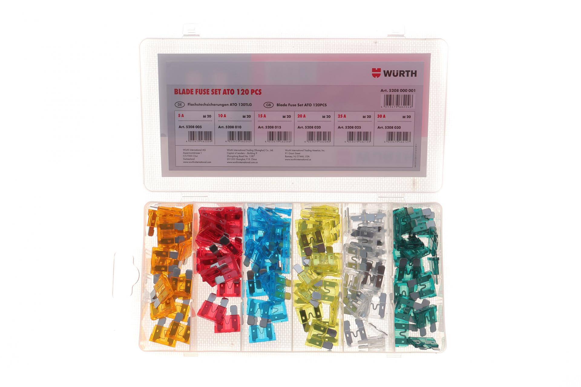 Комплект запобіжників (5A/10A/15A/20A/25A/30A (120шт)