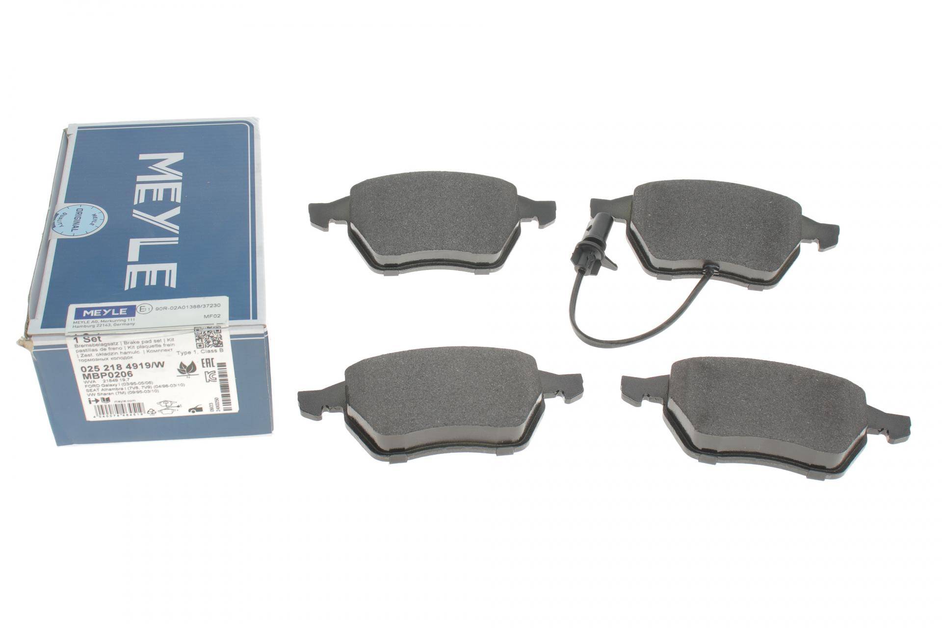 Колодки гальмівні (передні) Seat Alhambra/VW Sharan 1.8-1.9 TDI 95-10