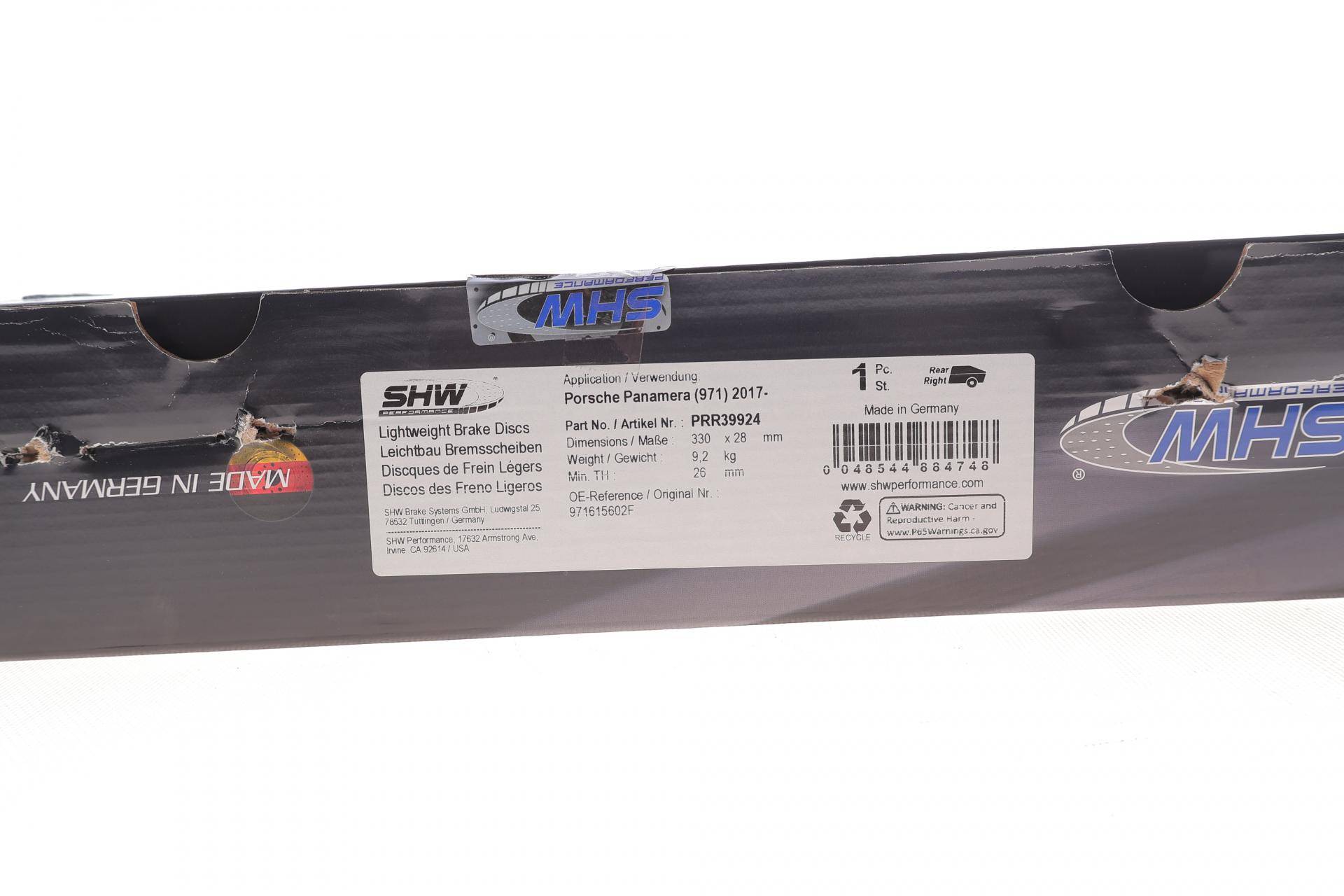 Диск гальмівний (задній) Porsche Panamera 16- (330x28) (R) (з покрит.) (вентил.)