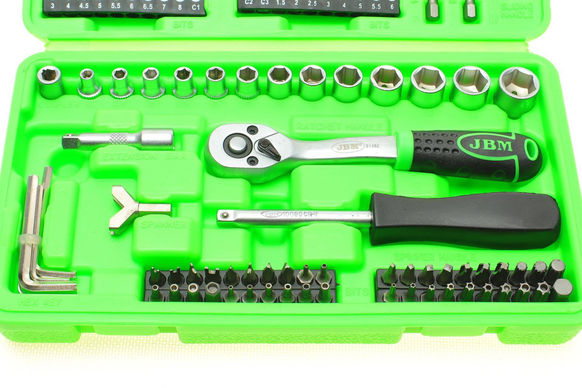 Набір інструментів комбінований 1/4" (головки, біти) 130 од.