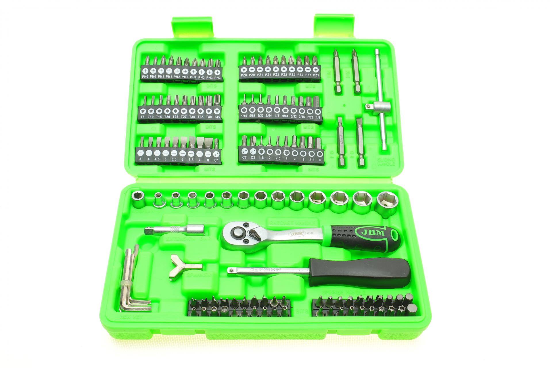 Набір інструментів комбінований 1/4" (головки, біти) 130 од.