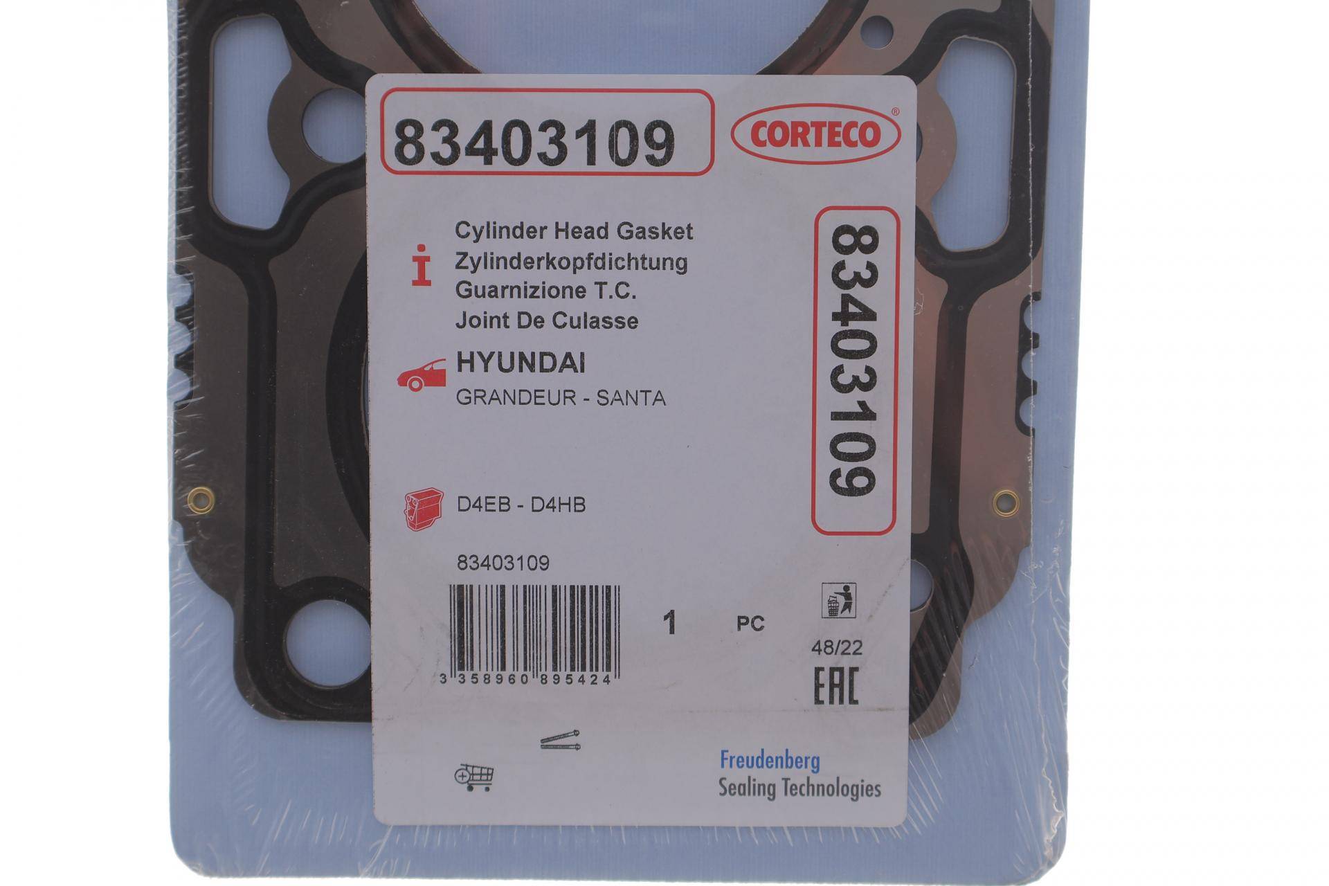 Прокладка ГБЦ Hyundai Santa Fe 2.2 CRDi 06-12 (3 метки)