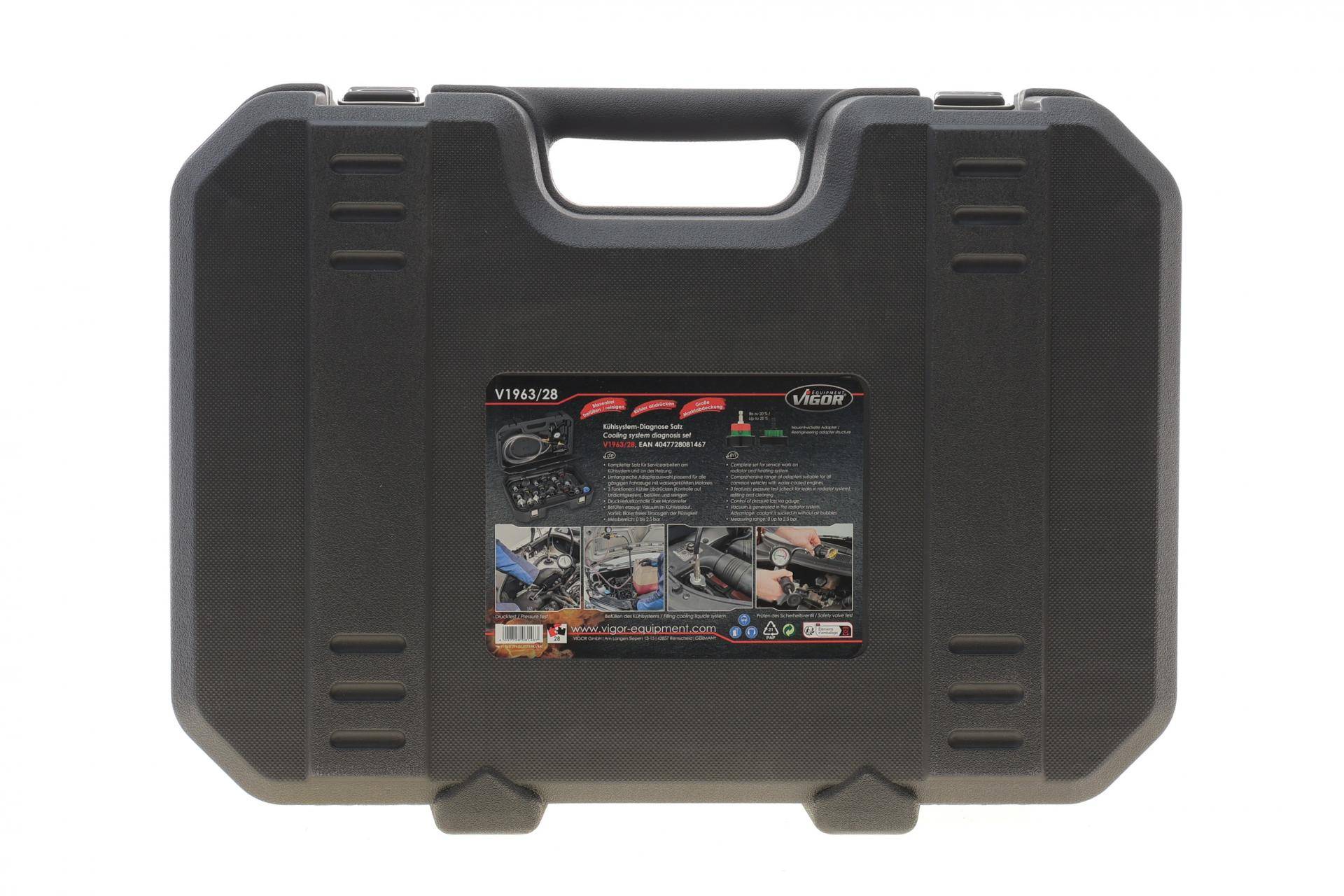 Набір інструментів для діагностики системи охолодження (к-кт 28шт)