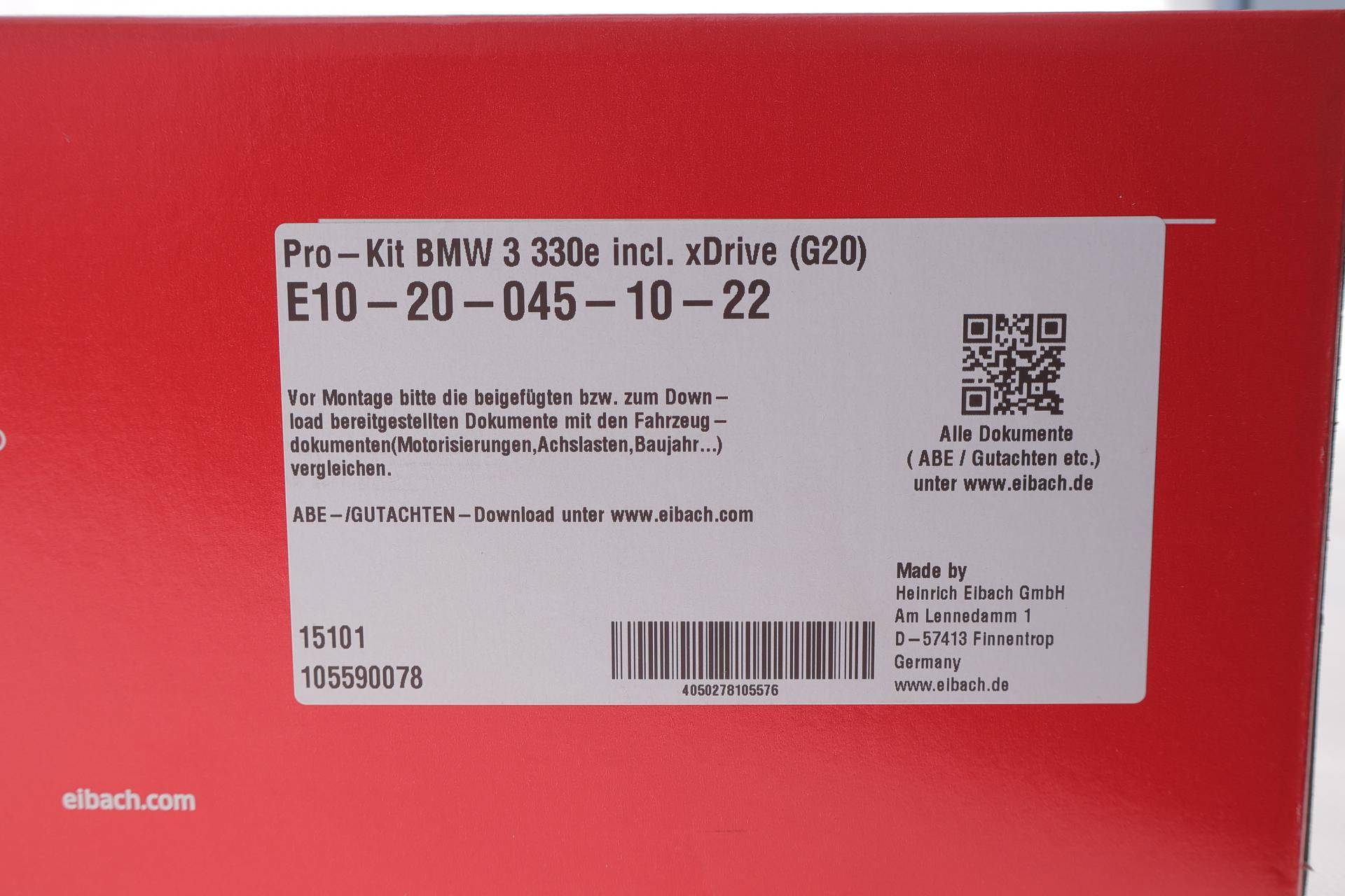 Комплект пружин (Pro-Kit) BMW 3 (G20/G80/G28) 19- (B46/B48) (4 шт.)