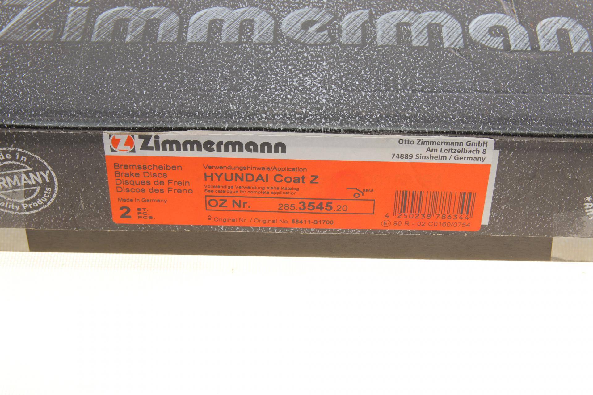 Диск гальмівний (задній) Hyundai Santa Fe 18- (314x18) (вентил.) (з покриттям)