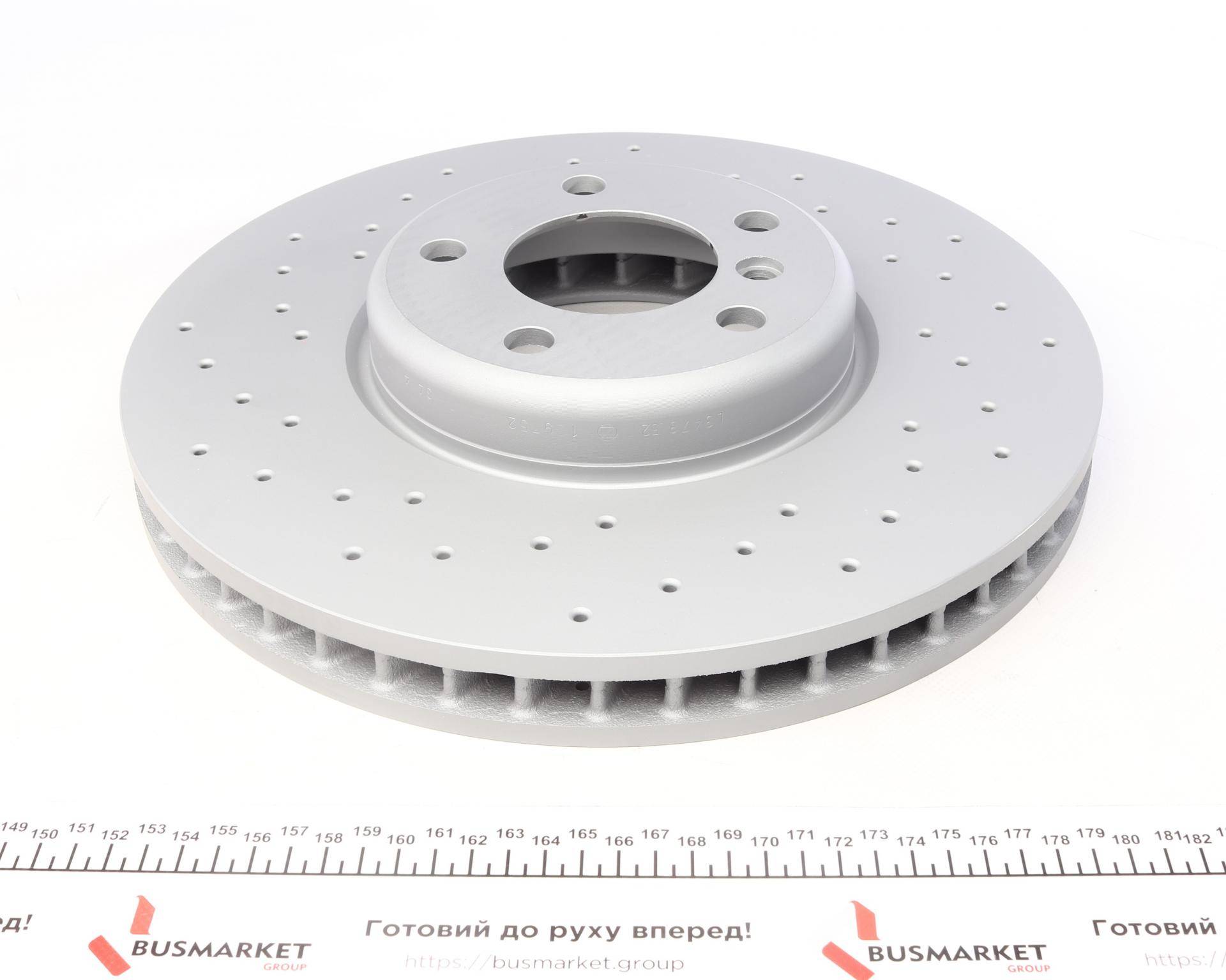 Диск гальмівний (передній) BMW 5 (F10)/ 7 (F01/F0/F03/F04) 09- (L) (348x36) (з отвірм) (вент.)