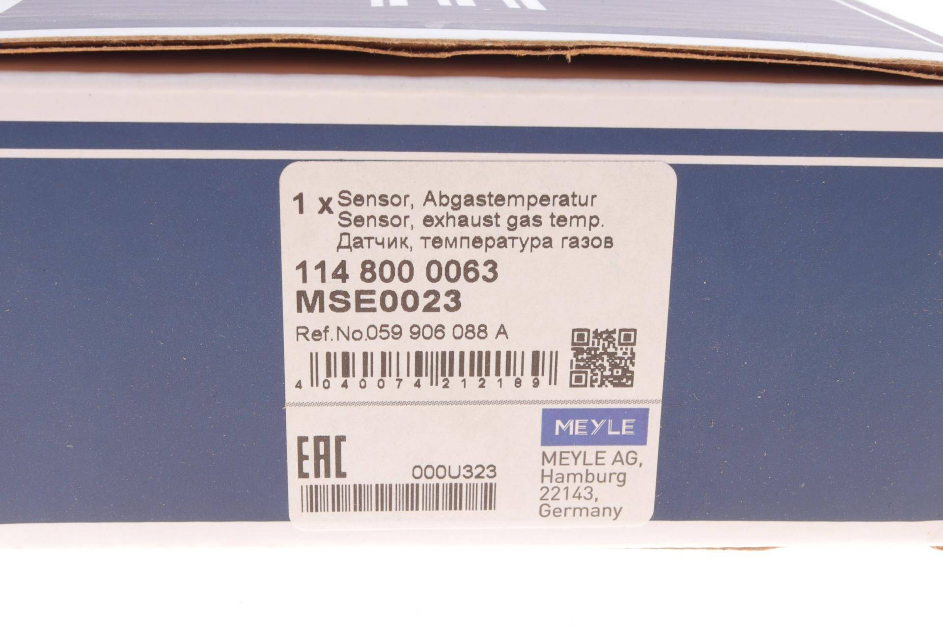 Датчик температури ВГ (перед сажевим фільтром) Audi A4/A5/A6/A8/Q5/Q7/VW Touareg 2.7D/3.0D/5.0D 02-