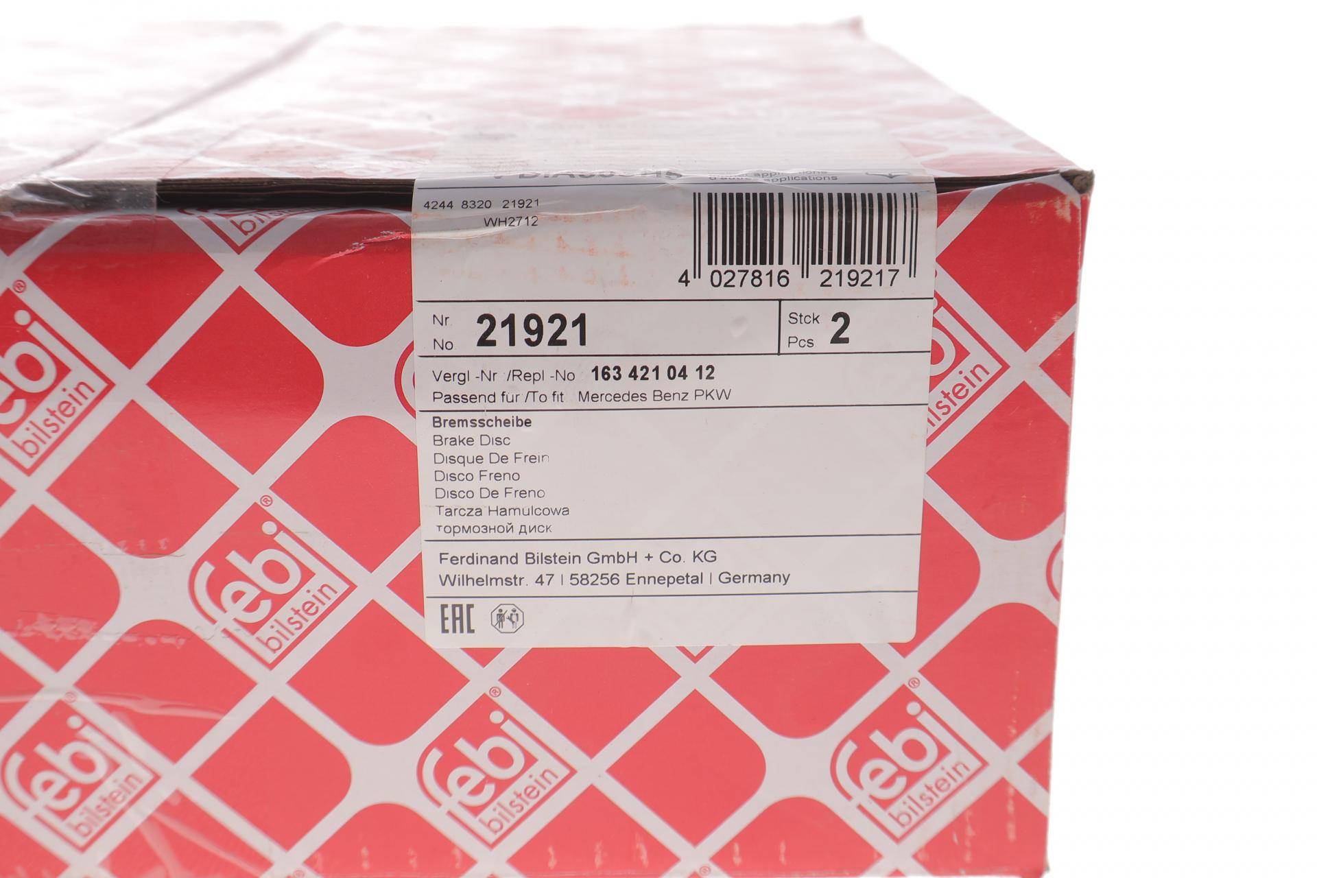 Диск гальмівний (передній) MB M-class (W163) 98-05 (303х26)