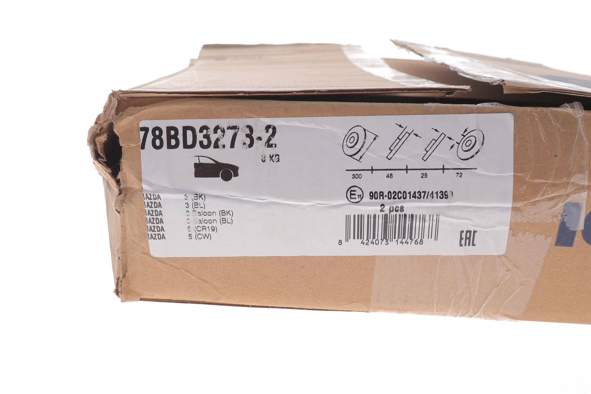 Диск гальмівний (передній) Mazda 3 03-14/Mazda 5 05- (300x25) (з покриттям) (вентильований)