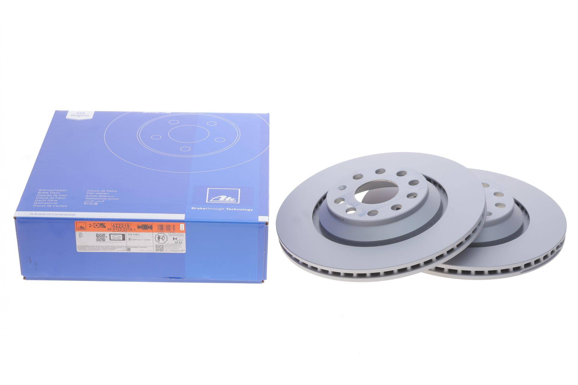 Диск гальмівний (задній) VW Passat 05-/Golf/Seat Leon 12- (310x22) (з покриттям) (вент.)