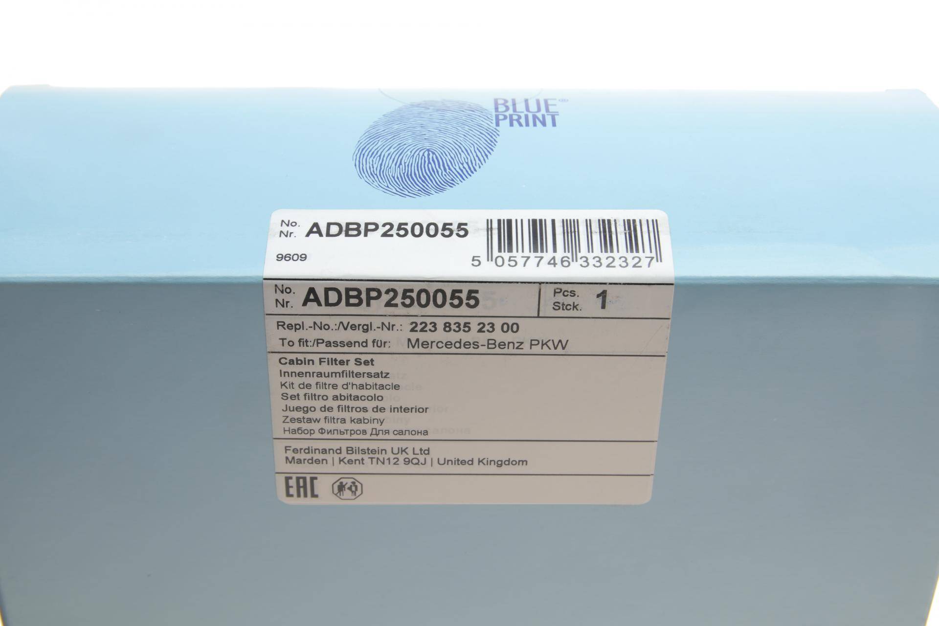 Фільтр салону MB S-class (W223) 23- (вугільний) (к-кт 2 шт.)