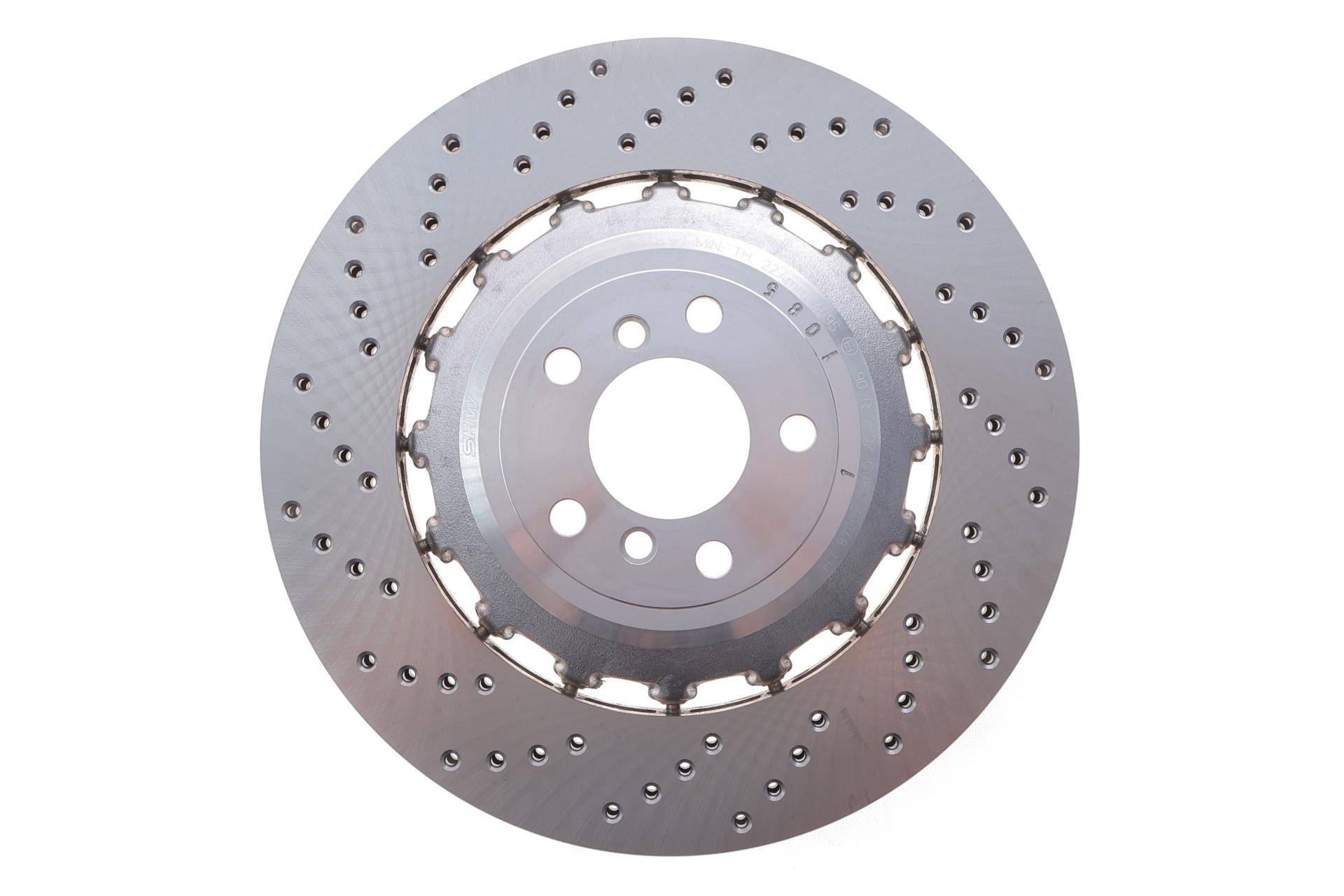 Диск гальмівний (задній) BMW M5 (F10)/M6 (F12) 10- (L) (396х24) (з покриттям) (з отвором) (вент)