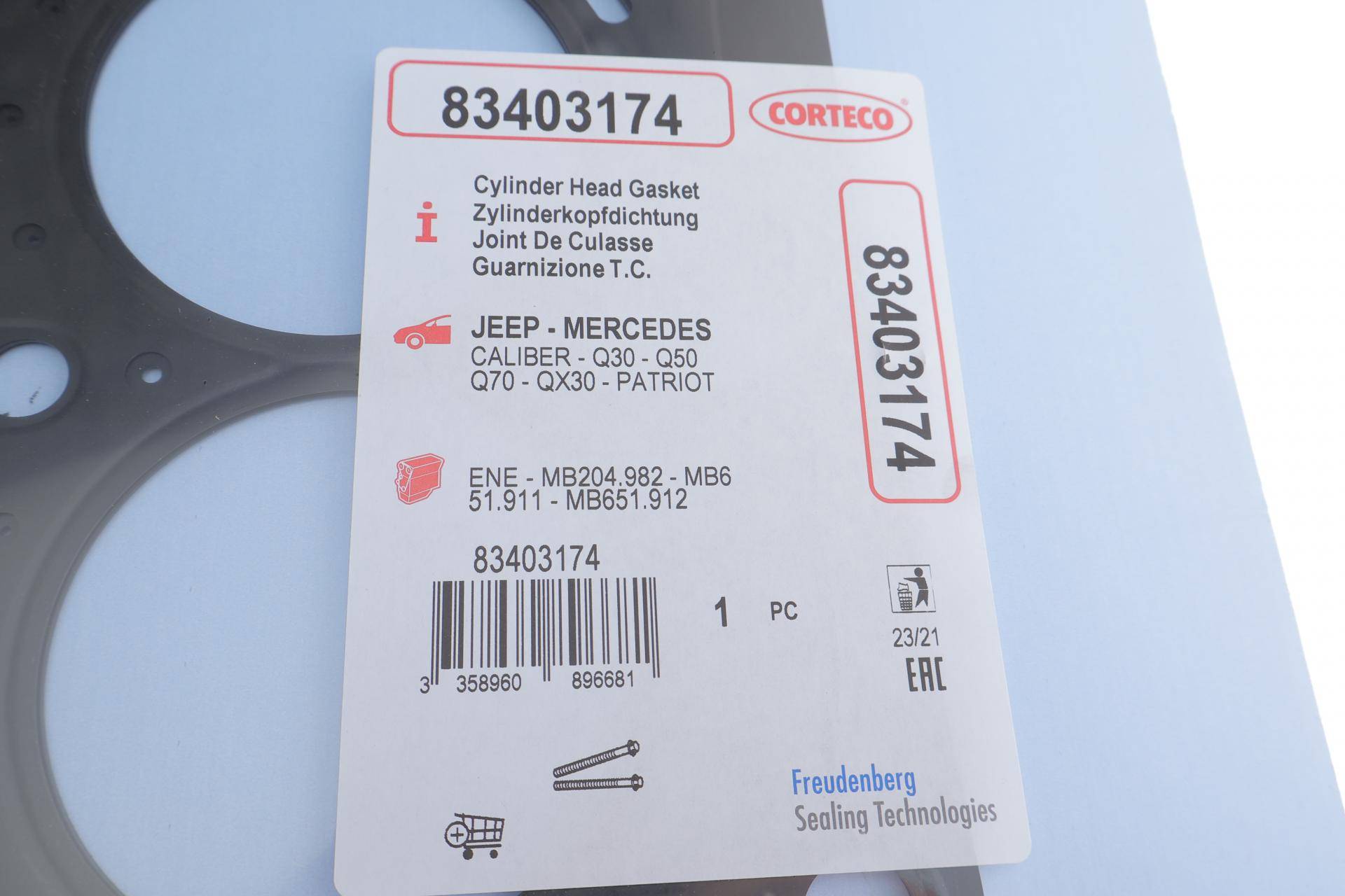 Прокладка ГБЦ MB Sprinter (W906)/Vito (W639) 2.2 CDI OM651 09- (1.40mm)