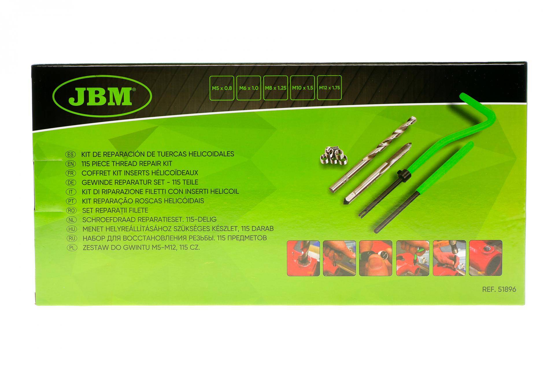 Набір інструментів для відновлення різьби (115 предметів)