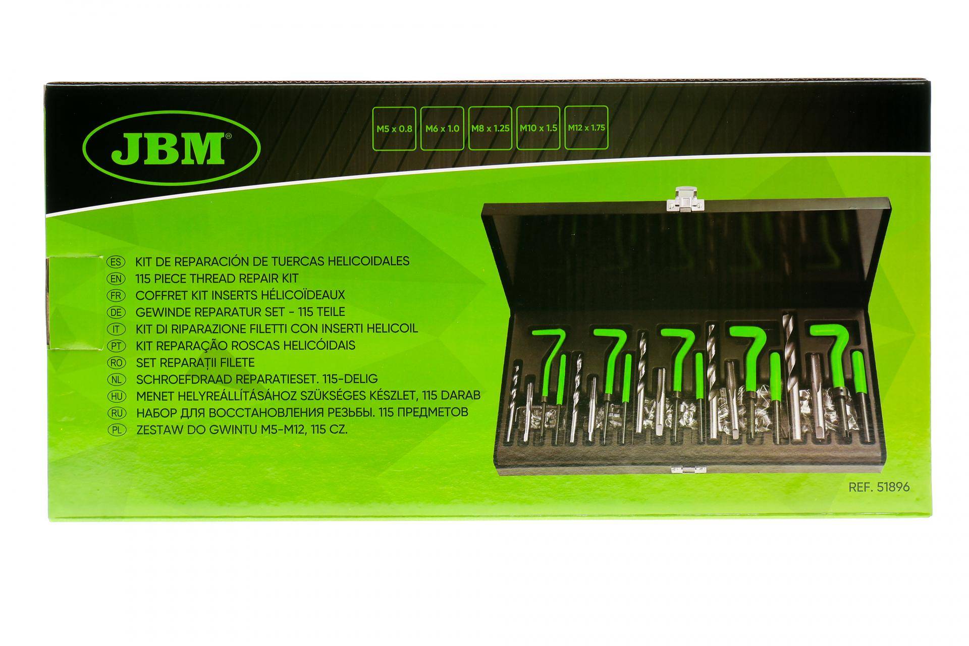 Набір інструментів для відновлення різьби (115 предметів)