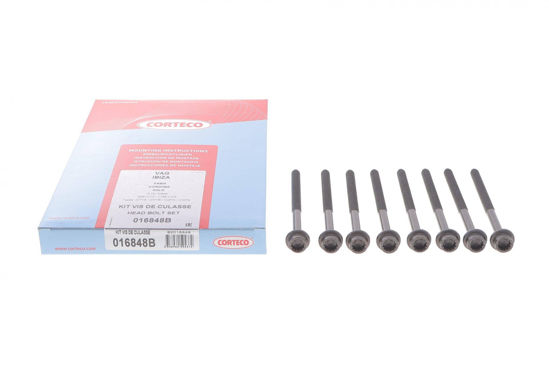 Болти головки (к-кт 8шт.) VW Polo/Skoda Roomster 1.0/1.2i 01-