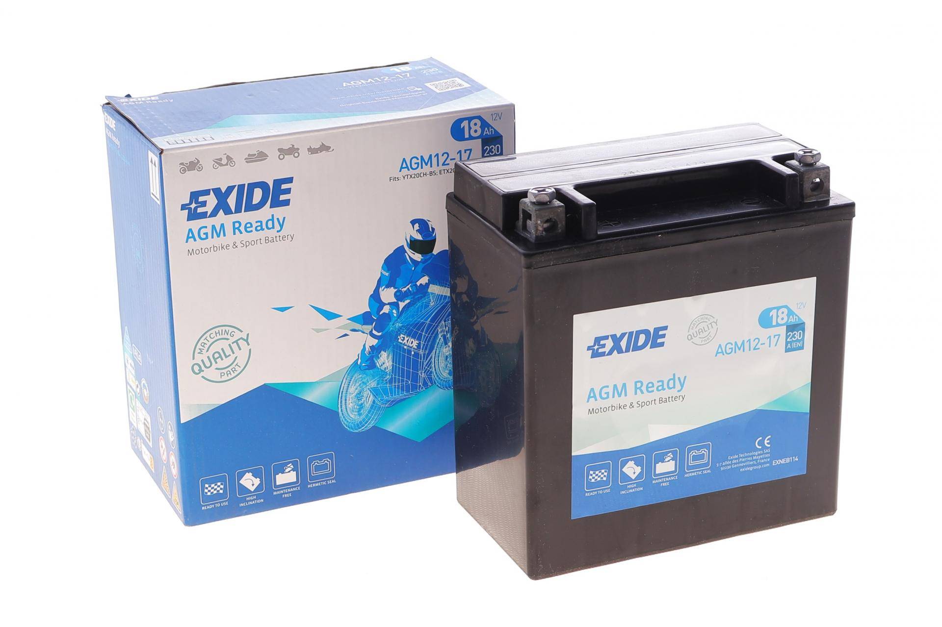 Акумуляторна батарея 18Ah/230A (150x90x160/+L/B00) (AGM Ready) (мото)