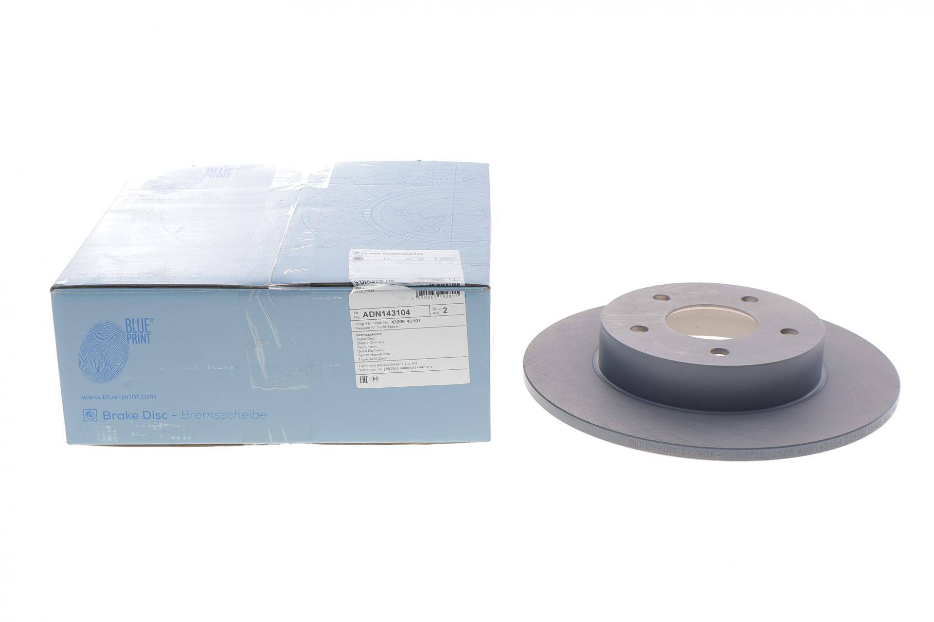 Диск гальмівний (задній) Nissan Almera 00-06/Primera 02- (277x9.5)