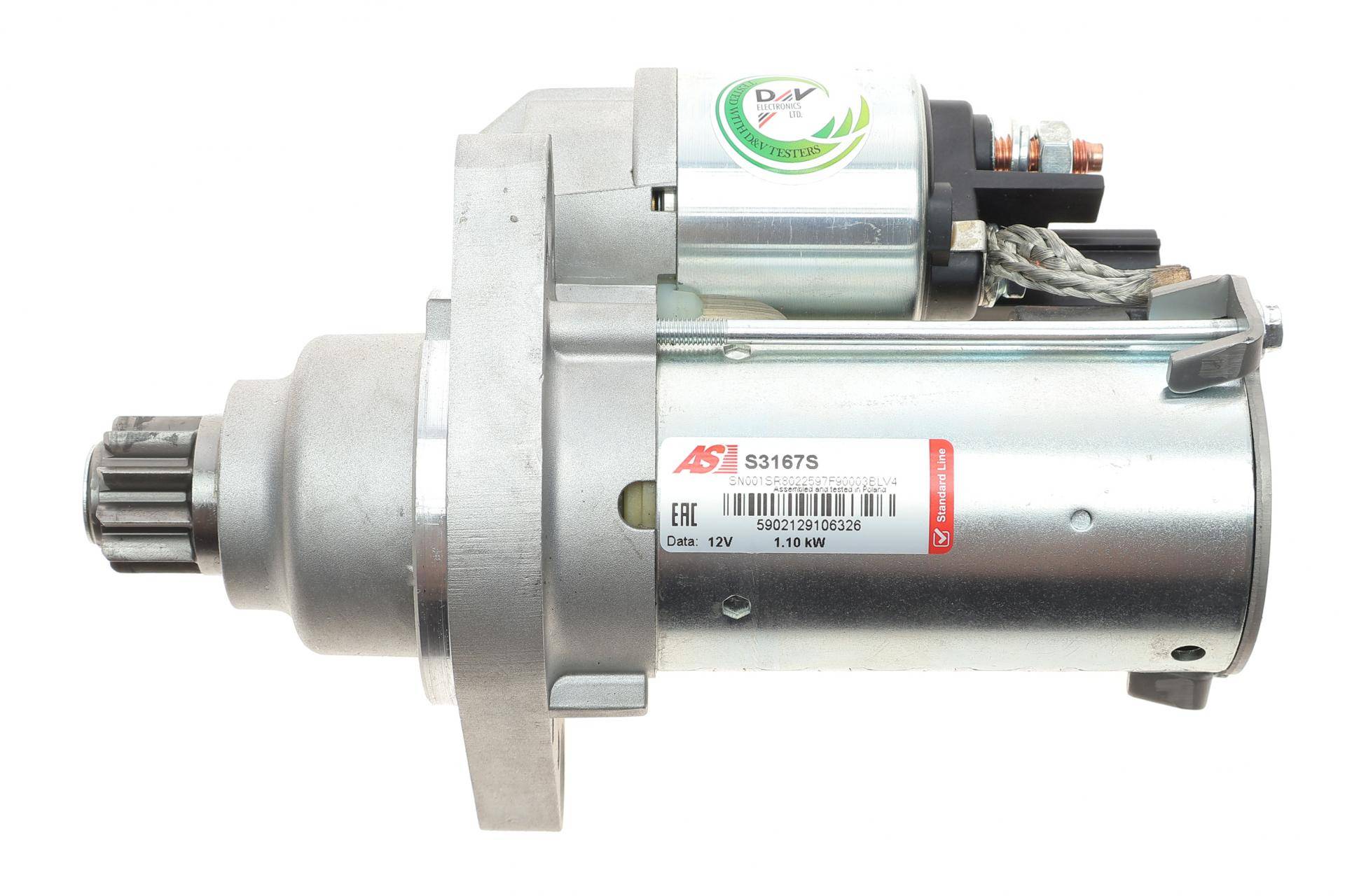 Стартер VW Golf VI/VII/Passat 1.2-1.8TSI 08-20 (12V/1.1kw) (z=10)