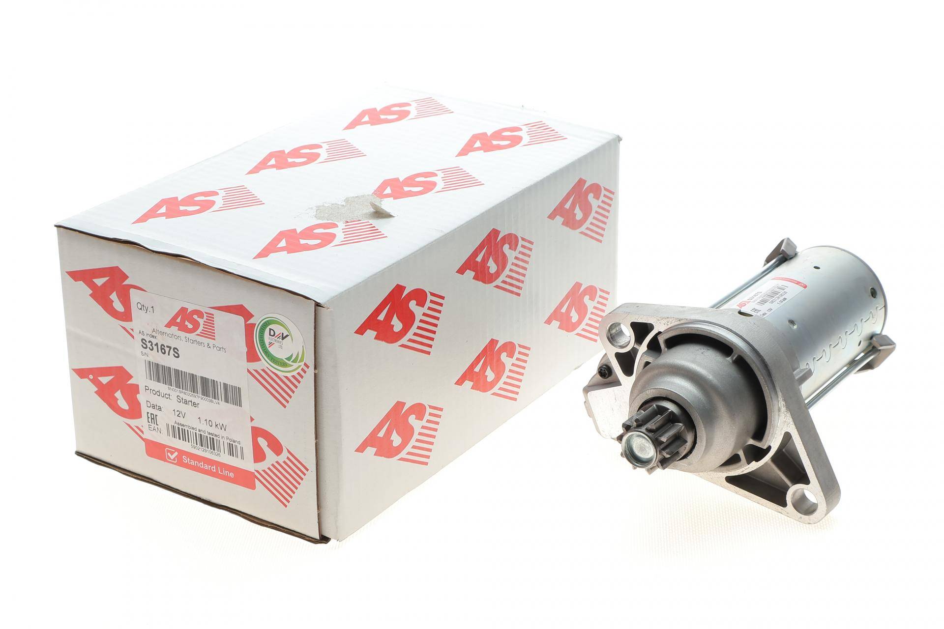 Стартер VW Golf VI/VII/Passat 1.2-1.8TSI 08-20 (12V/1.1kw) (z=10)